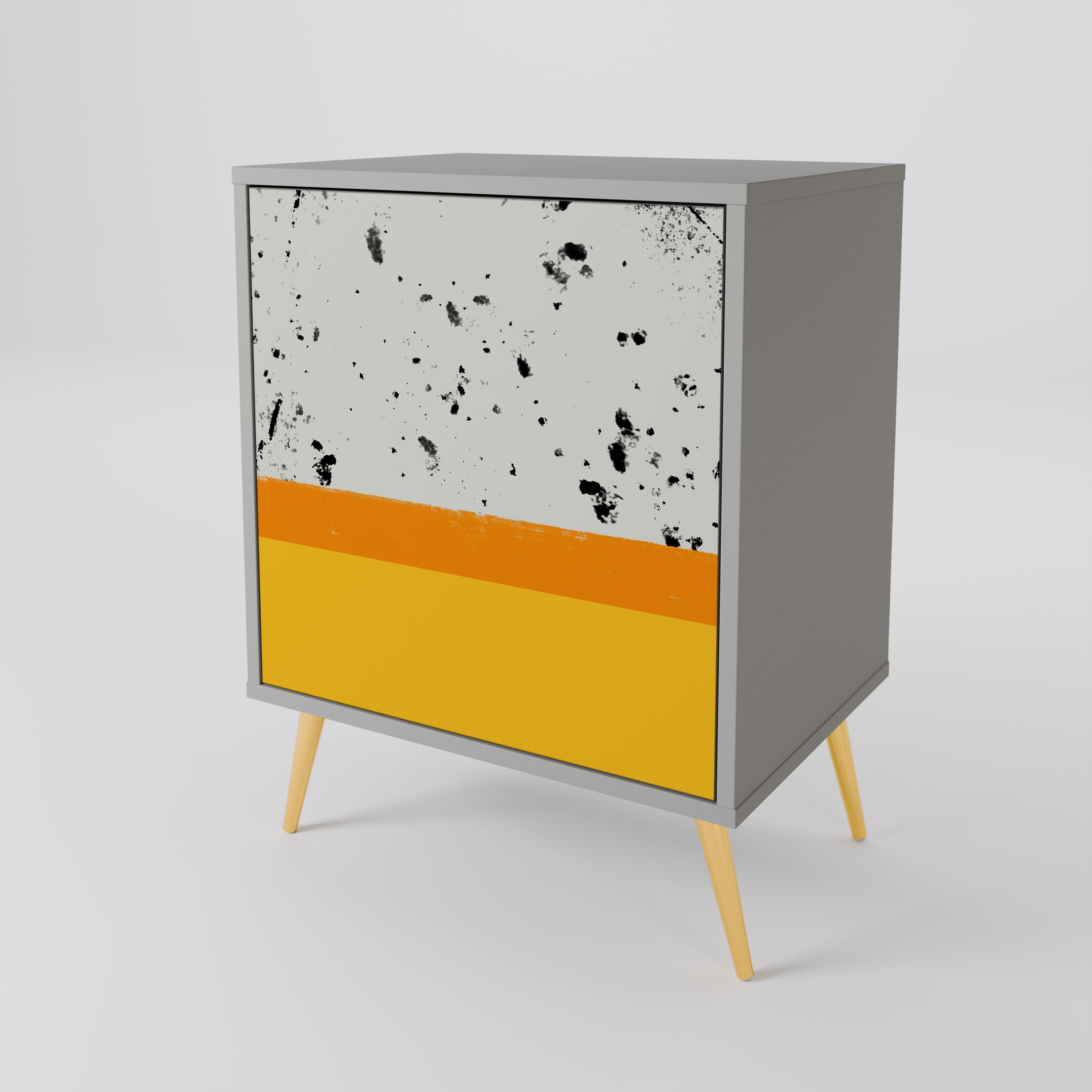 DYED BY ORANGE Sideboard mit 1 Tür in Grau