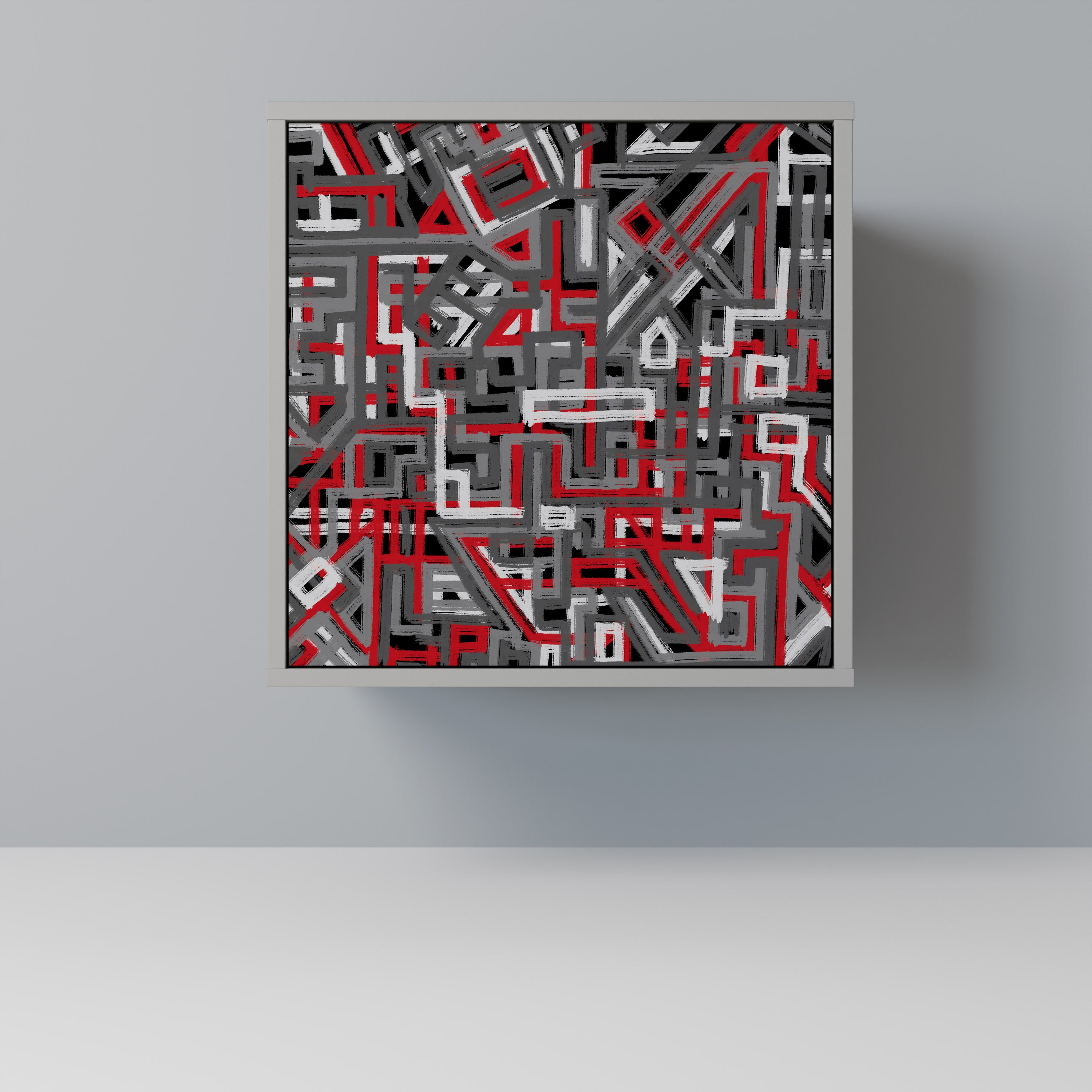 BROKEN LINES Sideboard mit 1 Tür in Grau