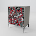 BROKEN LINES Sideboard mit 1 Tür in Grau