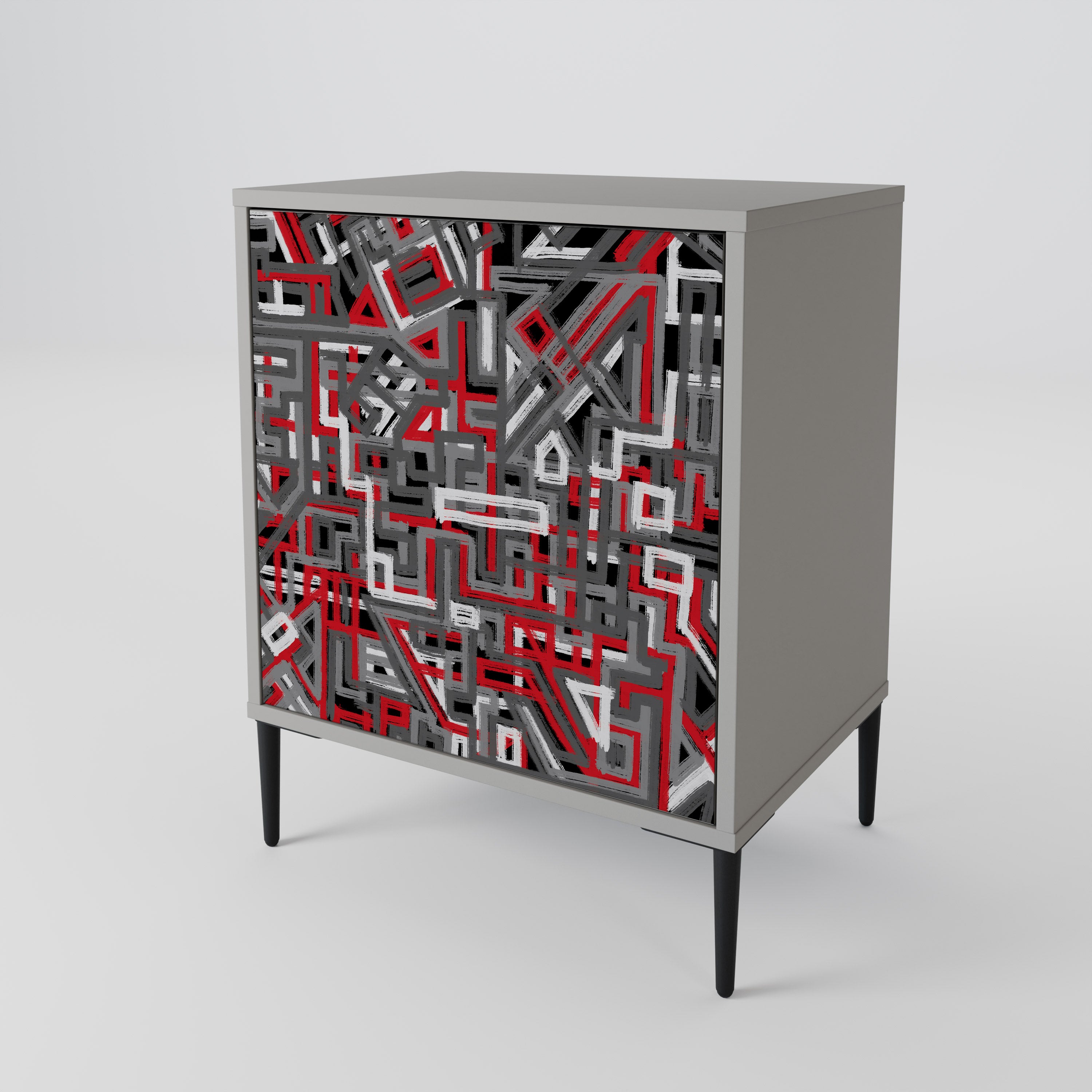 BROKEN LINES Sideboard mit 1 Tür in Grau
