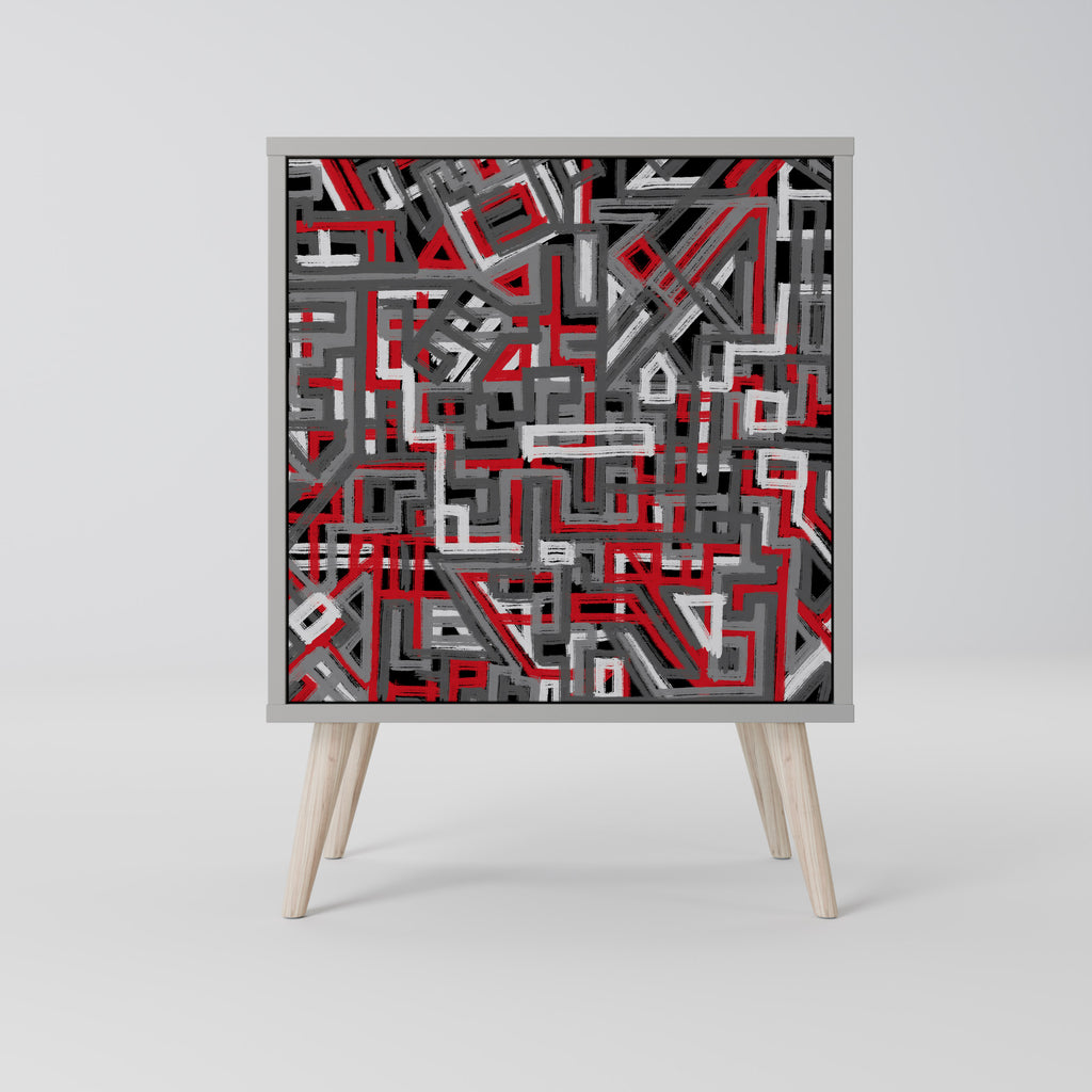 BROKEN LINES Sideboard mit 1 Tür in Grau