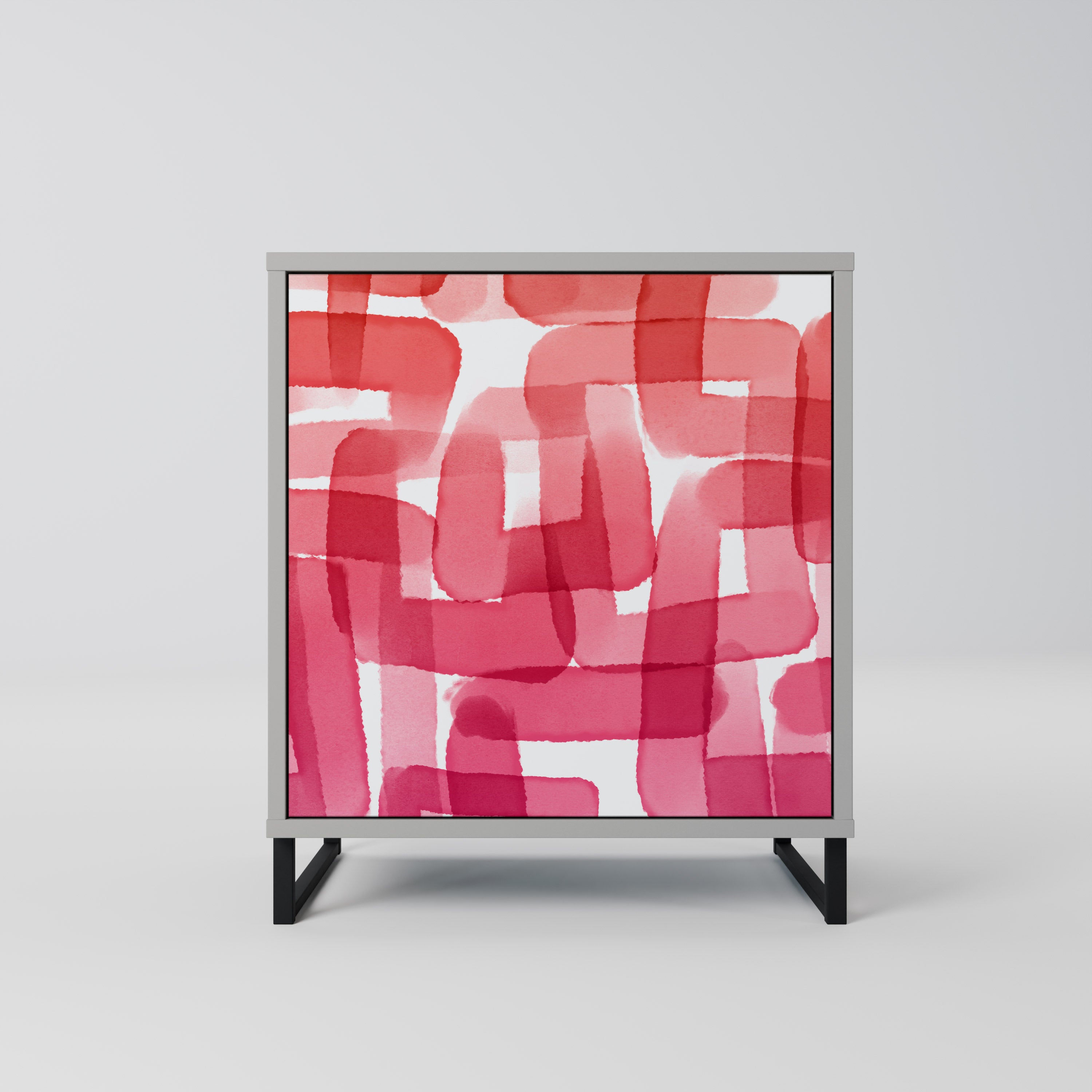 KALEIDOSCOPIC CUBISM Sideboard mit 1 Tür in Grau