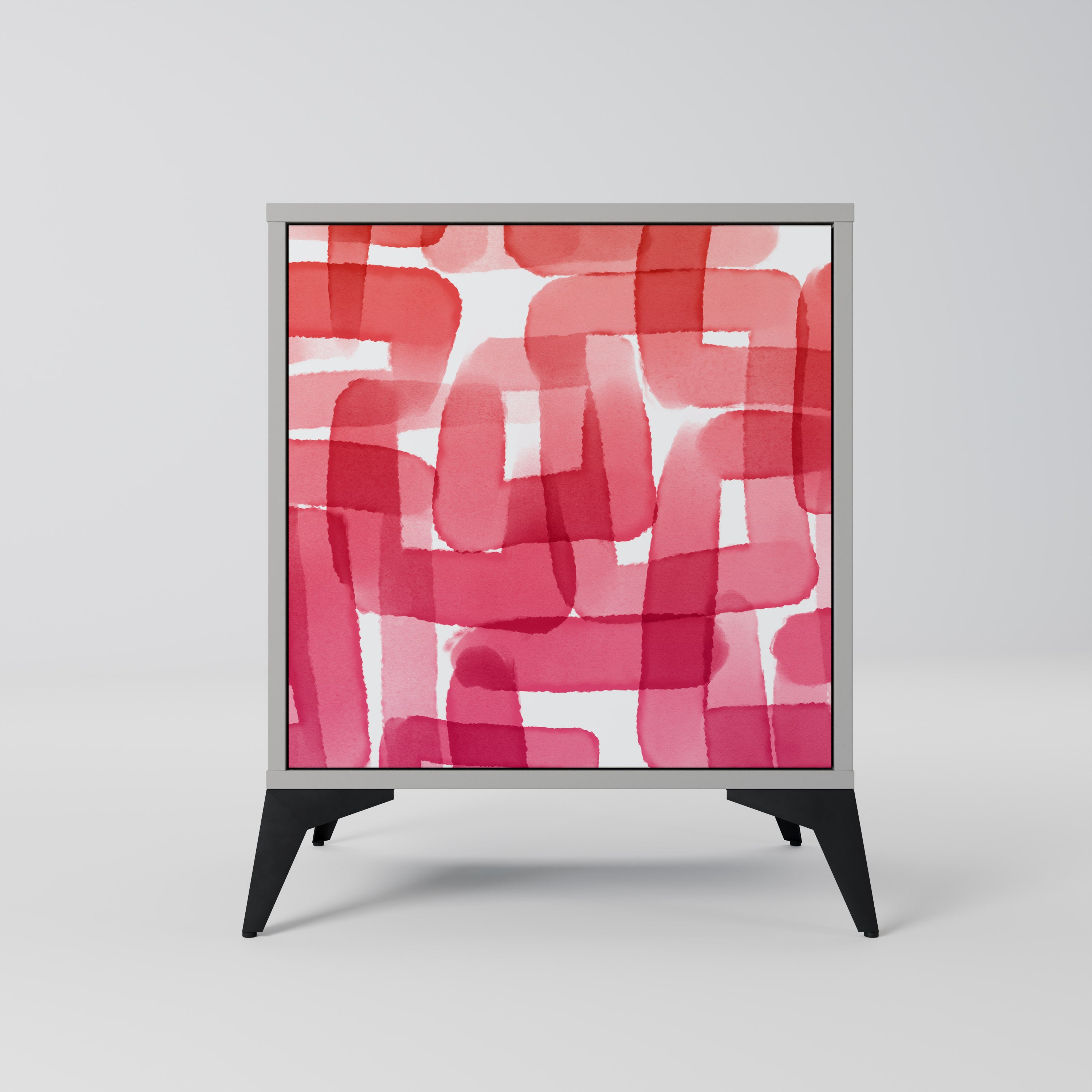 KALEIDOSCOPIC CUBISM Sideboard mit 1 Tür in Grau