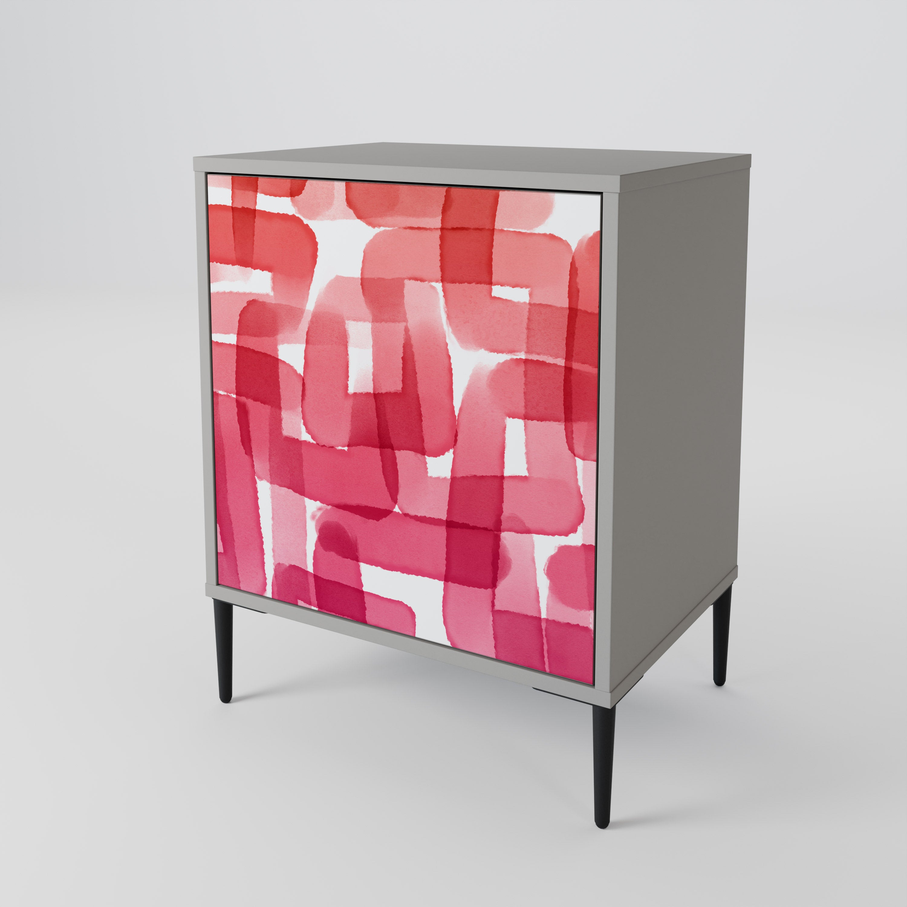 KALEIDOSCOPIC CUBISM Sideboard mit 1 Tür in Grau