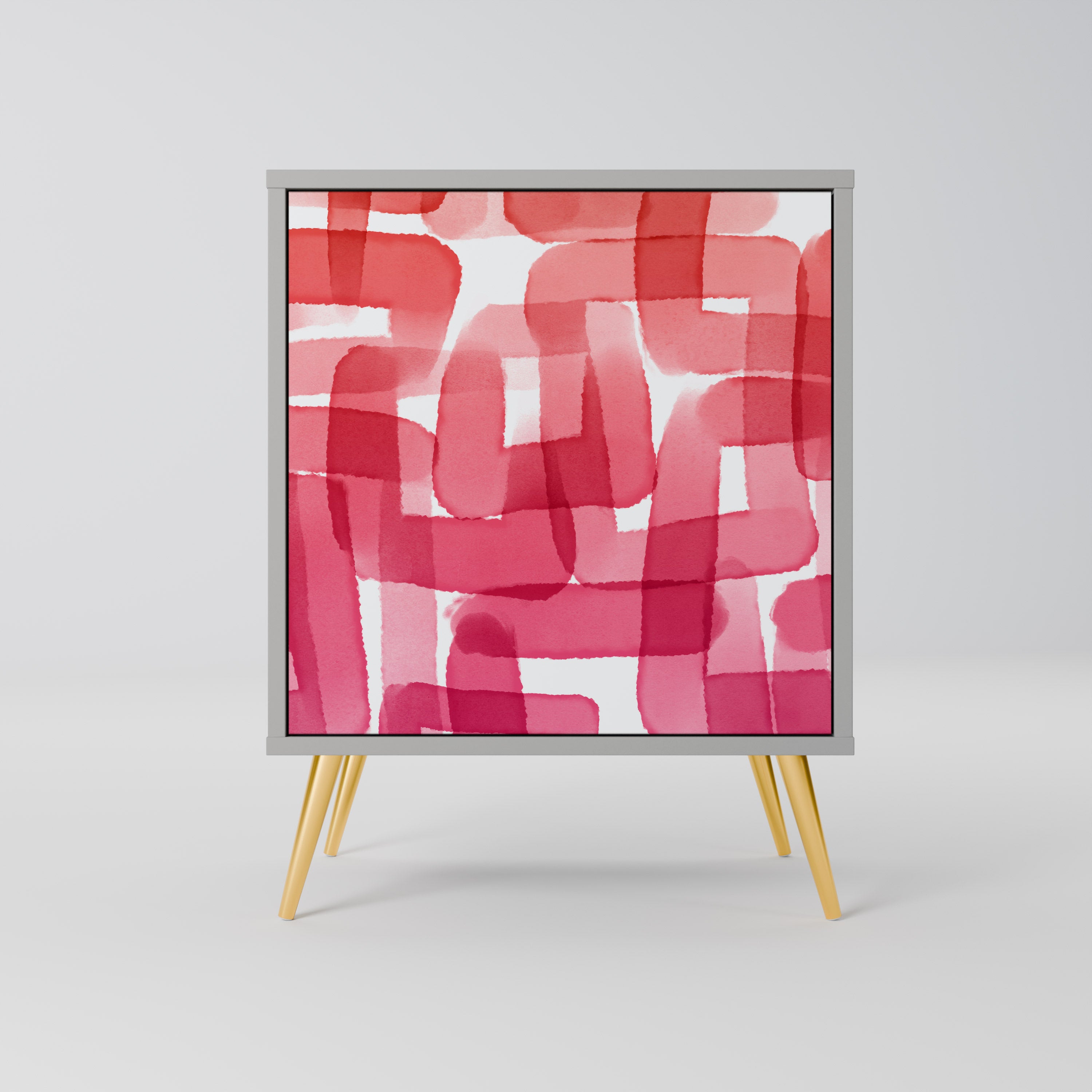 KALEIDOSCOPIC CUBISM Sideboard mit 1 Tür in Grau