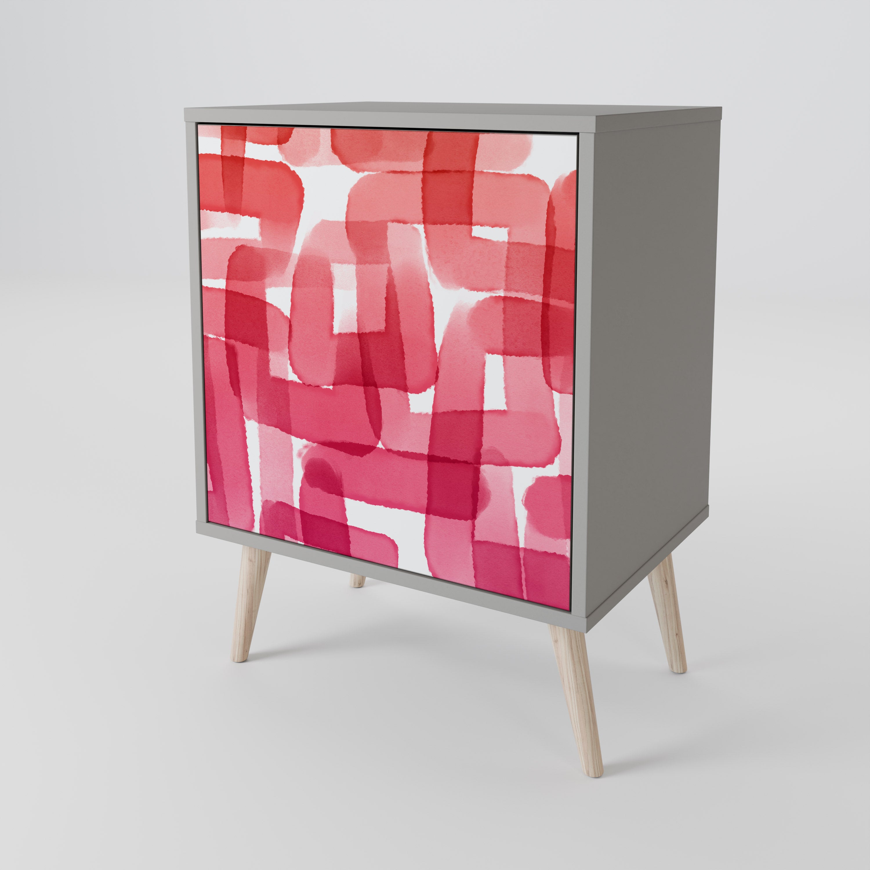 KALEIDOSCOPIC CUBISM Sideboard mit 1 Tür in Grau