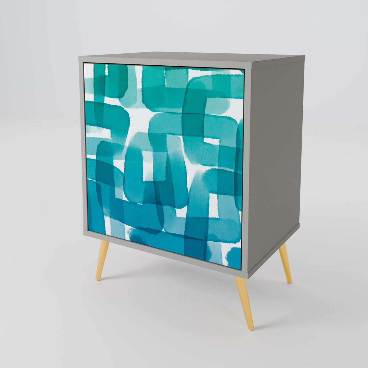 TURQUOISE RECTANGLES 1-türiges Sideboard