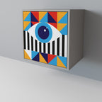 ABSTRACTION AND GEOMETRY Sideboard mit 1 Tür in Grau