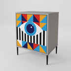 ABSTRACTION AND GEOMETRY Sideboard mit 1 Tür in Grau