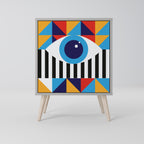 ABSTRACTION AND GEOMETRY Sideboard mit 1 Tür in Grau