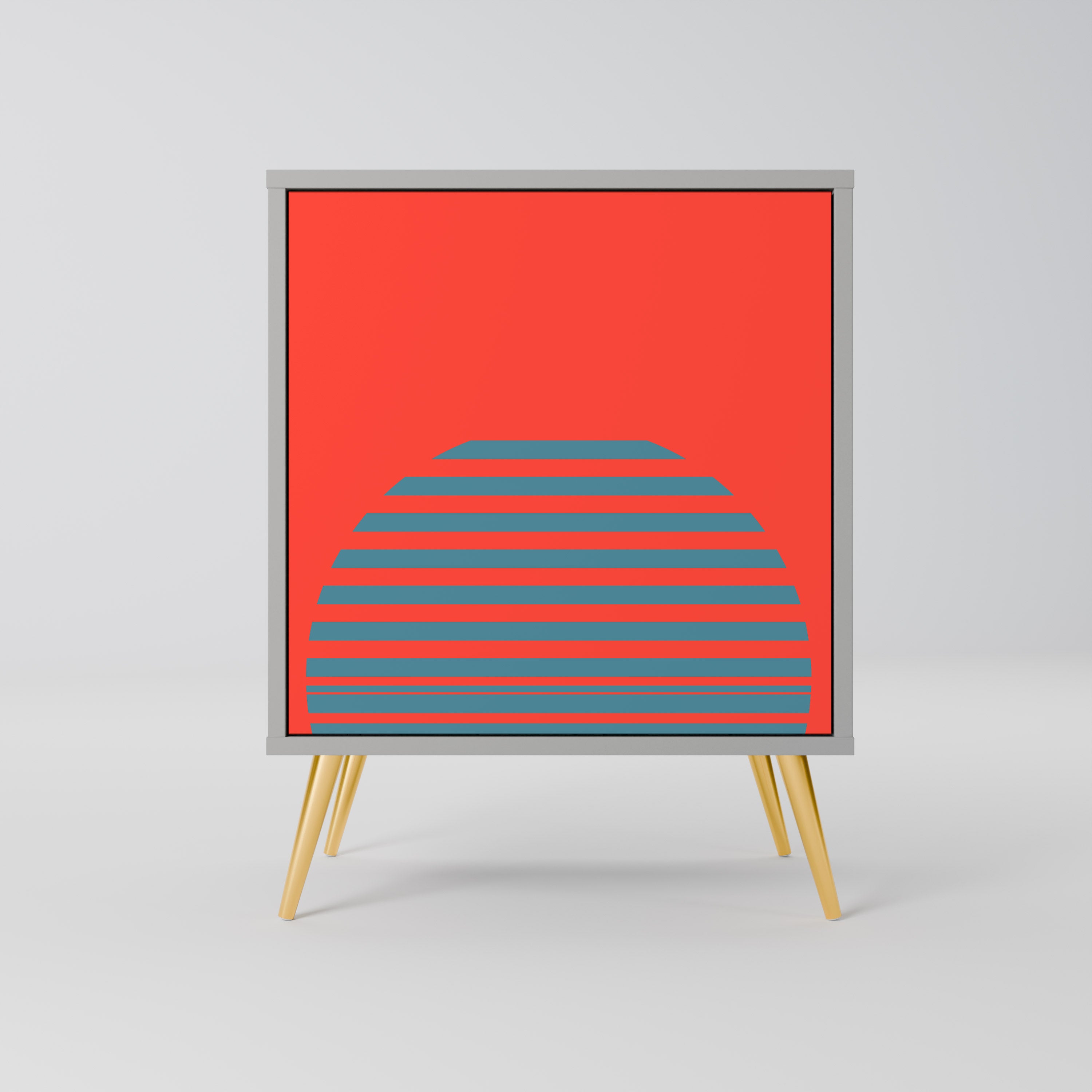 RISING GEOMETRY STARS Sideboard mit 1 Tür in Grau