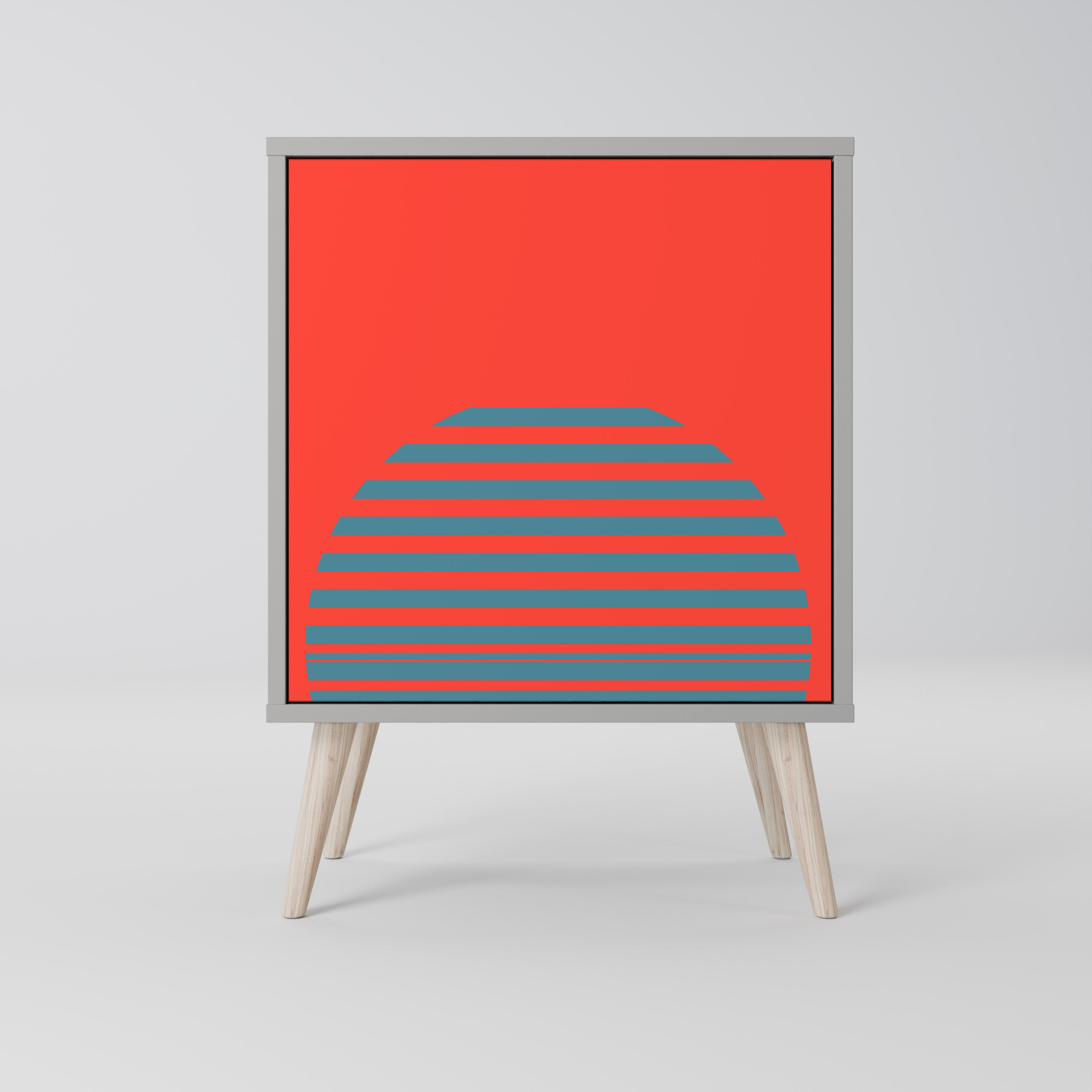 RISING GEOMETRY STARS Sideboard mit 1 Tür in Grau