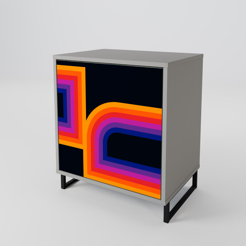 BLINDED BY THE LIGHTS Sideboard mit 1 Tür in Grau