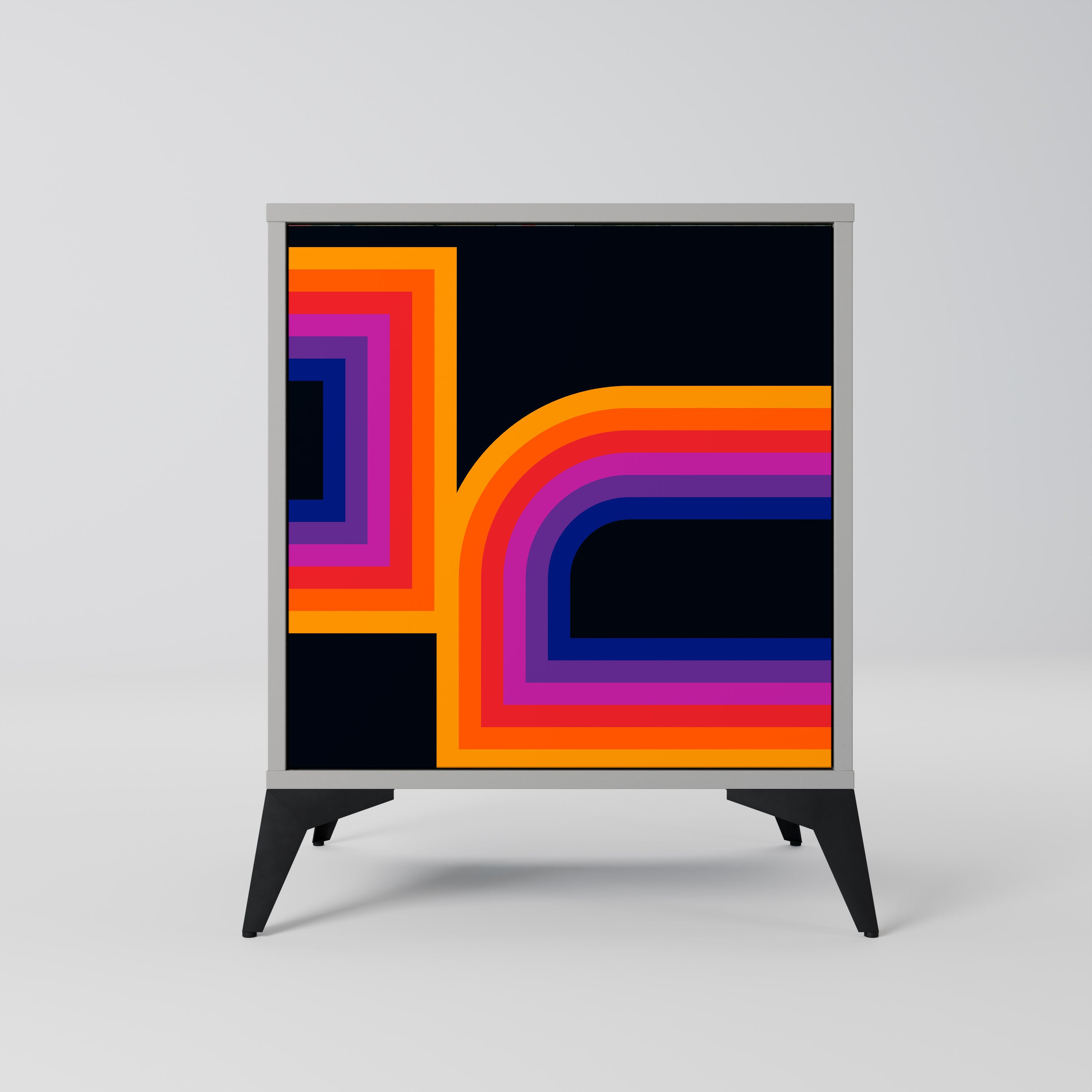 BLINDED BY THE LIGHTS Sideboard mit 1 Tür in Grau