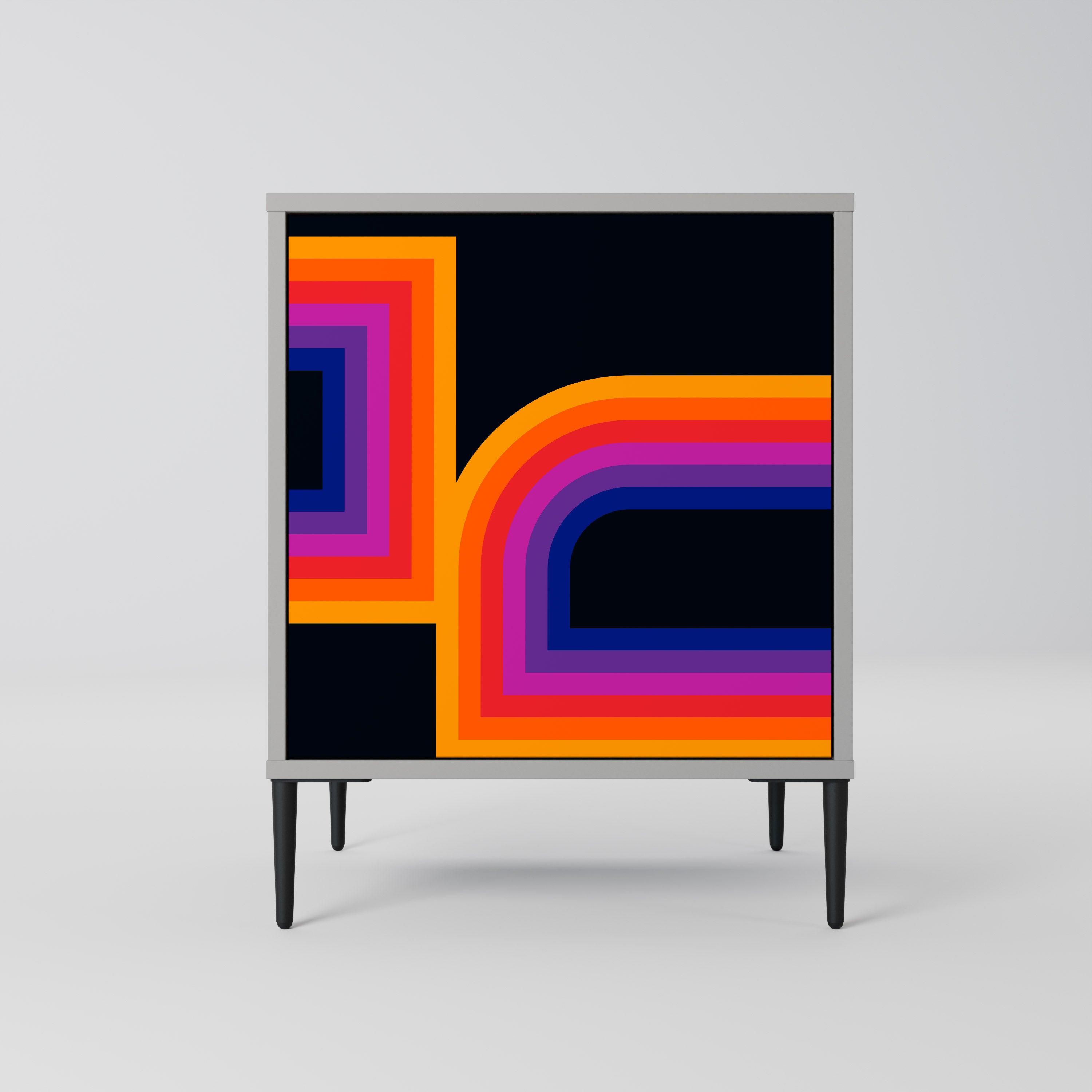 BLINDED BY THE LIGHTS Sideboard mit 1 Tür in Grau