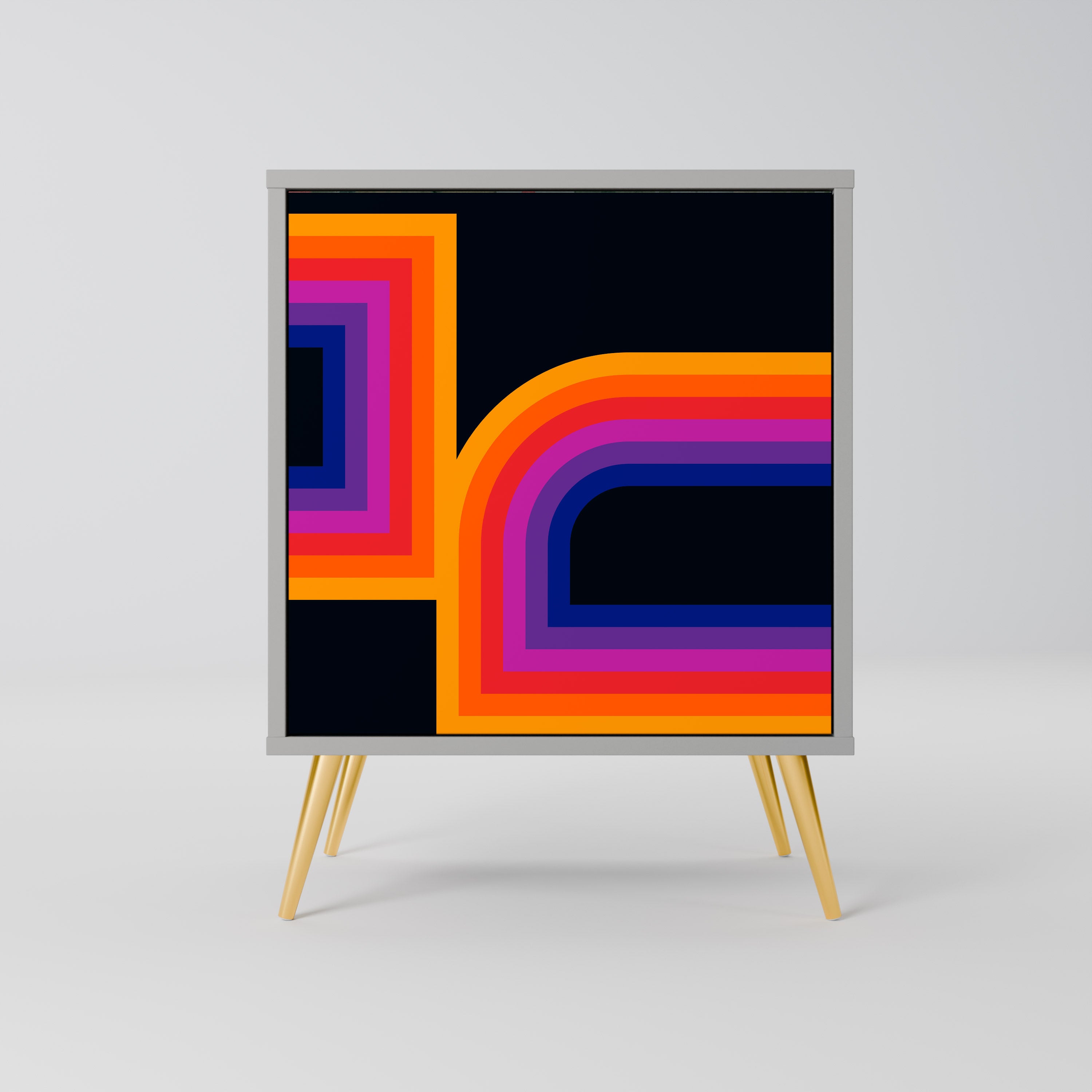 BLINDED BY THE LIGHTS Sideboard mit 1 Tür in Grau