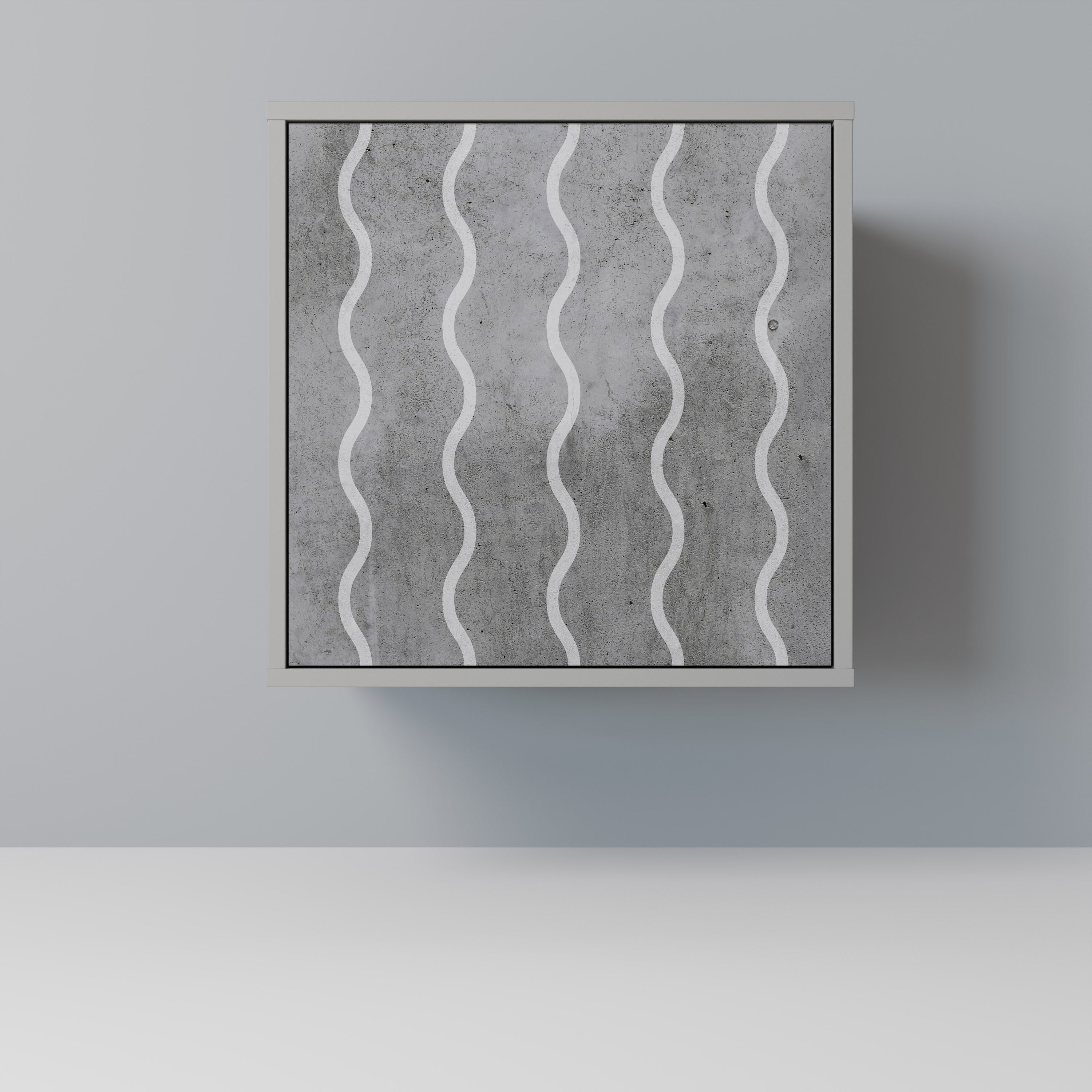 WAVES OF CONCRETE Sideboard mit 1 Tür in Grau