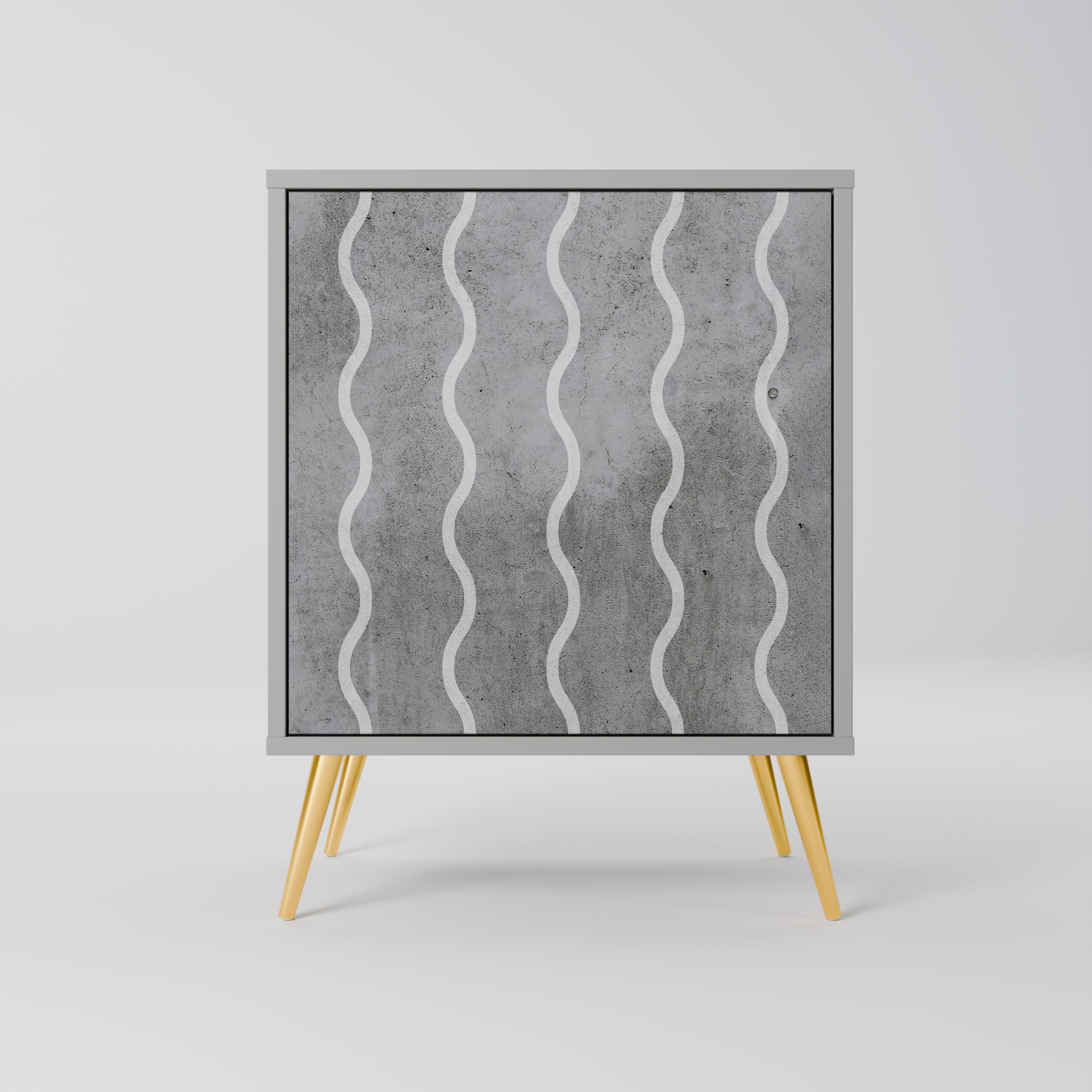 WAVES OF CONCRETE Sideboard mit 1 Tür in Grau
