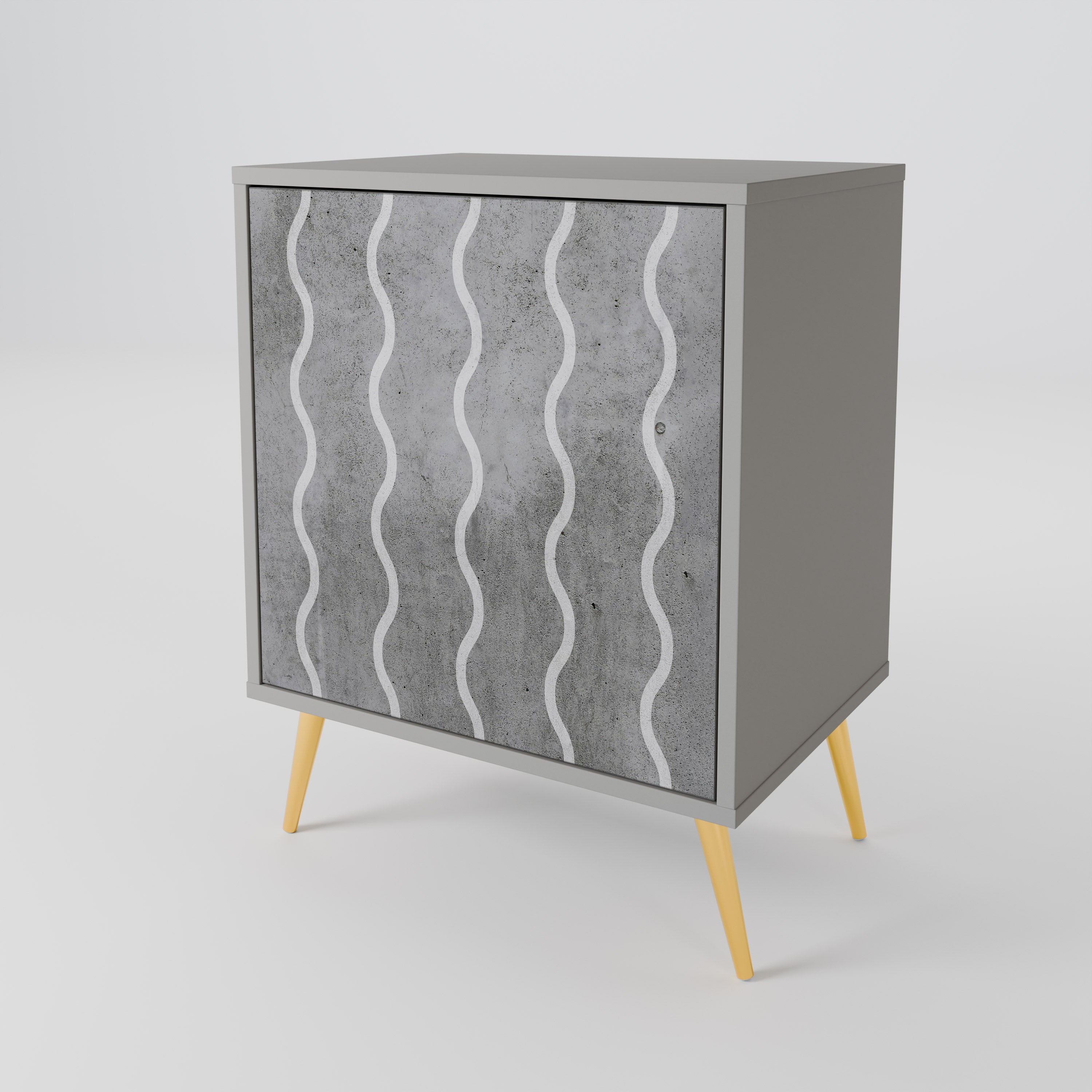 WAVES OF CONCRETE 1-Door Sideboard