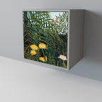 VIRGIN FOREST WITH SUNSET Sideboard mit 1 Tür in Grau