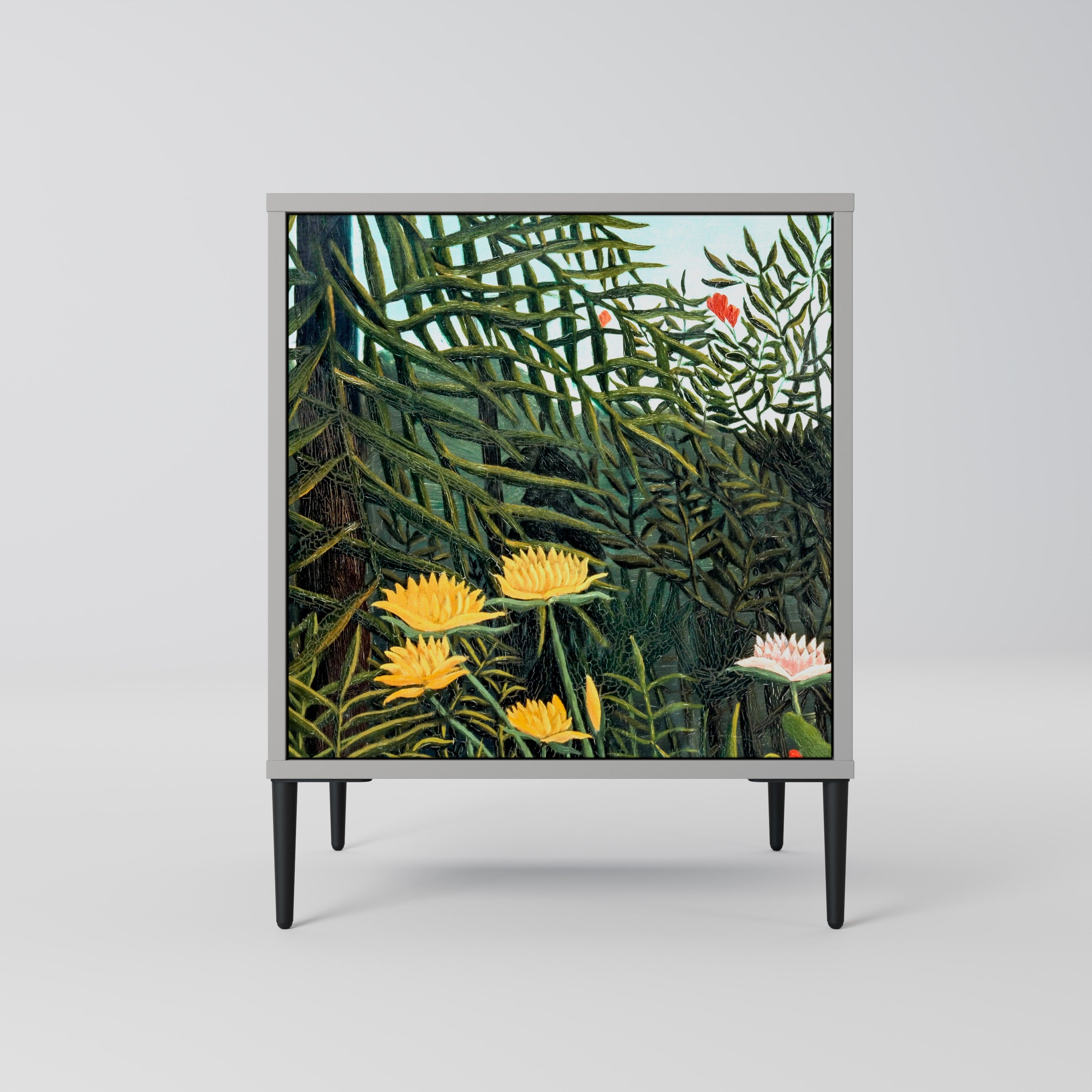 VIRGIN FOREST WITH SUNSET Sideboard mit 1 Tür in Grau