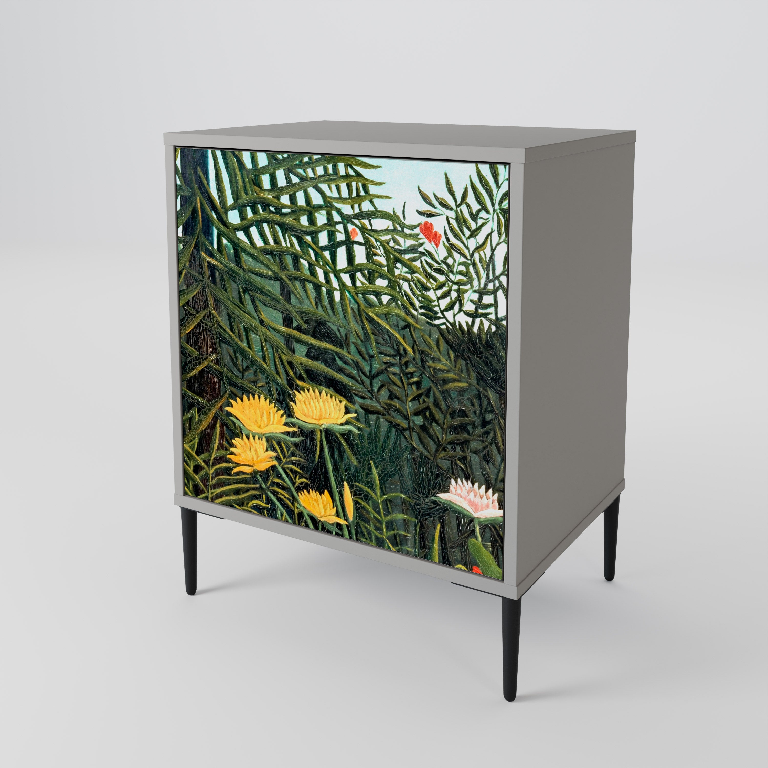 VIRGIN FOREST WITH SUNSET Sideboard mit 1 Tür in Grau