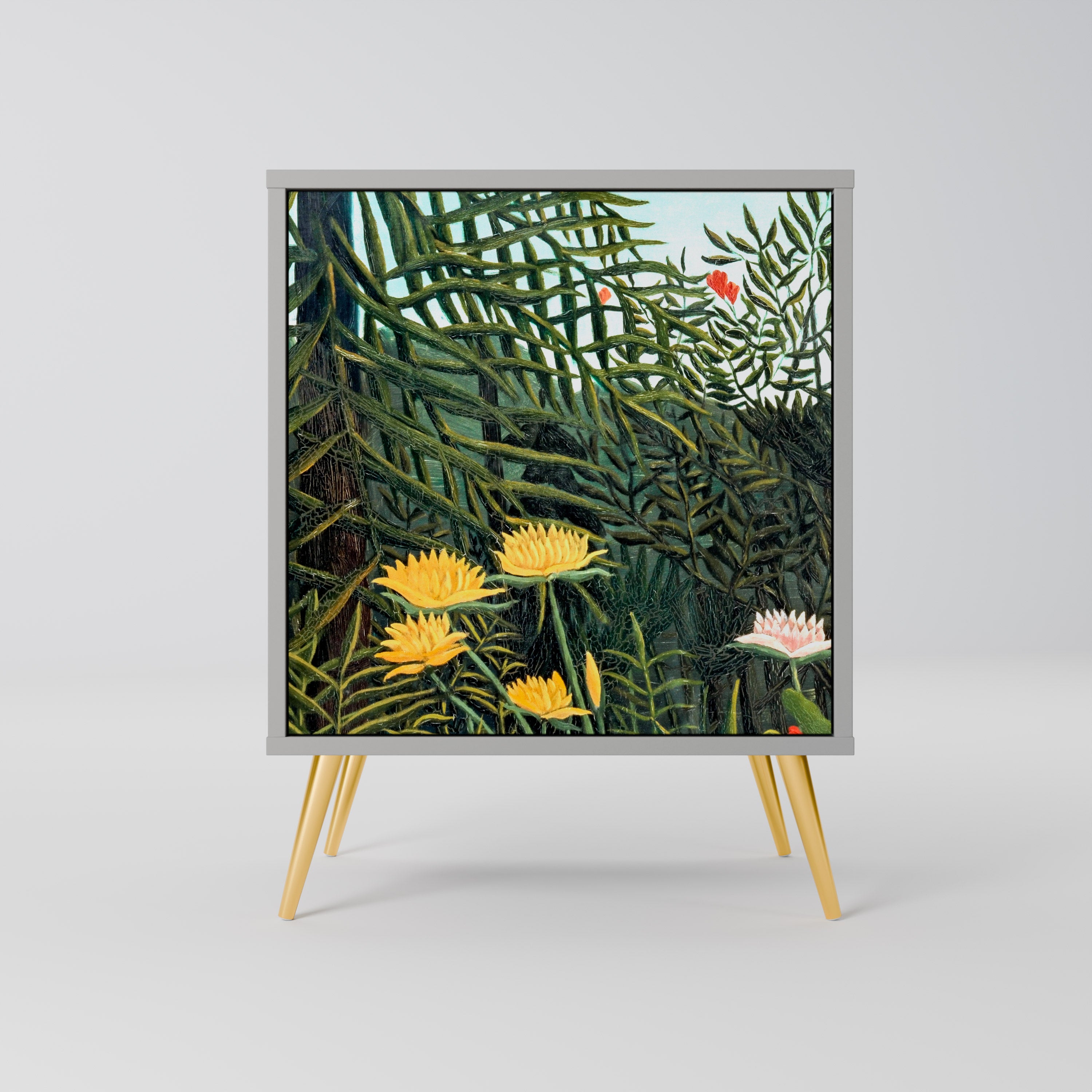 VIRGIN FOREST WITH SUNSET Sideboard mit 1 Tür in Grau