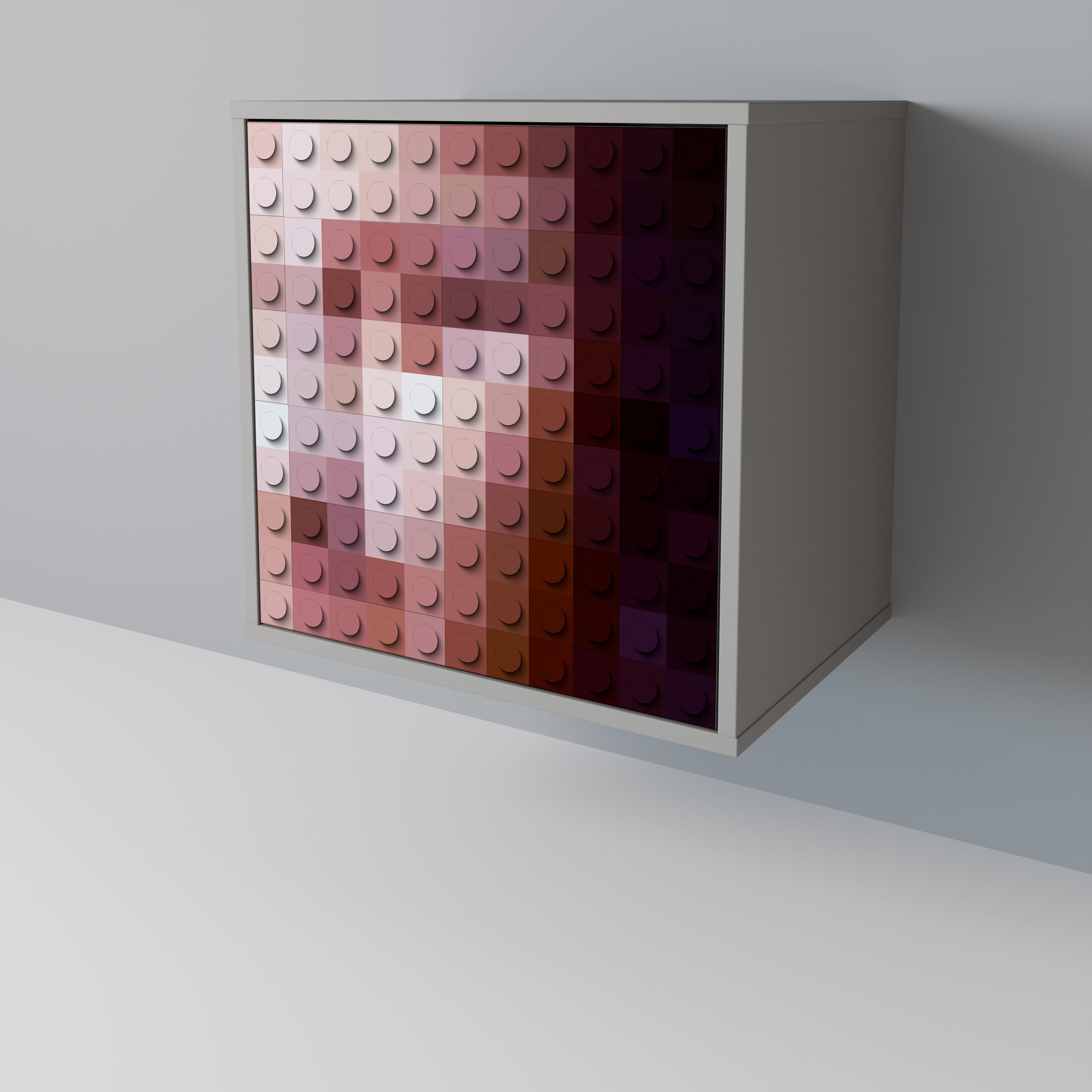 CONSTRUCTIVE ART Sideboard mit 1 Tür in Grau