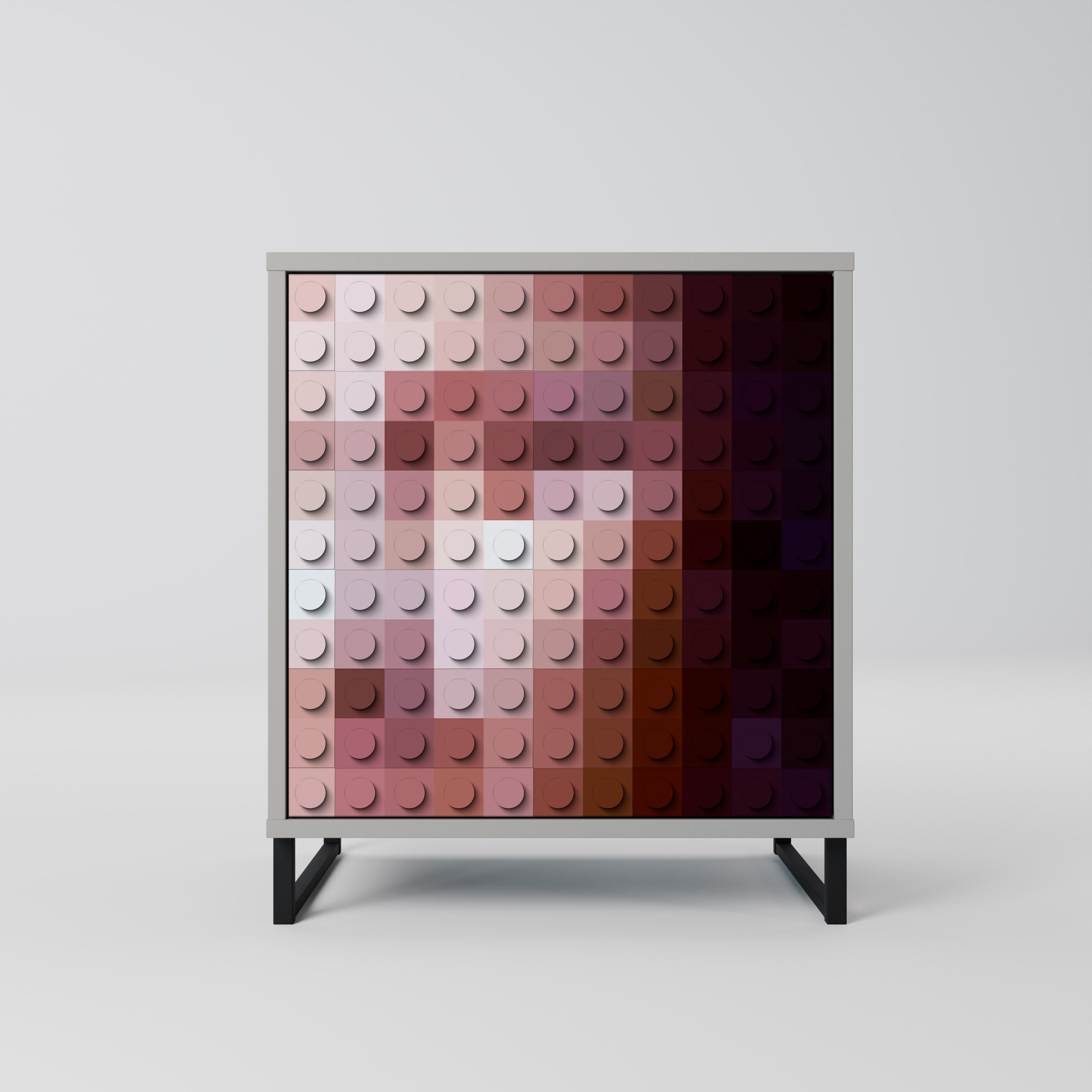 CONSTRUCTIVE ART Sideboard mit 1 Tür in Grau