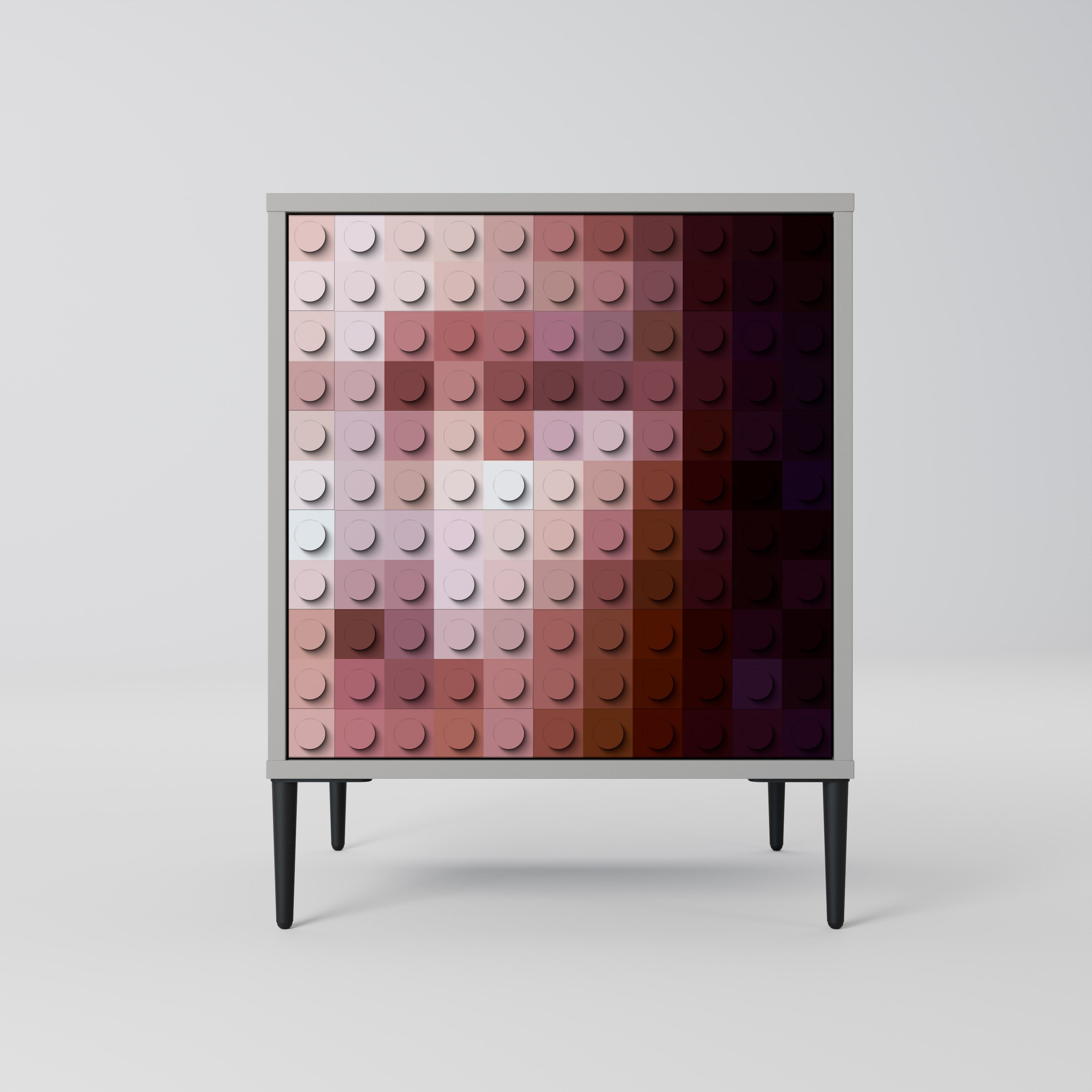 CONSTRUCTIVE ART Sideboard mit 1 Tür in Grau