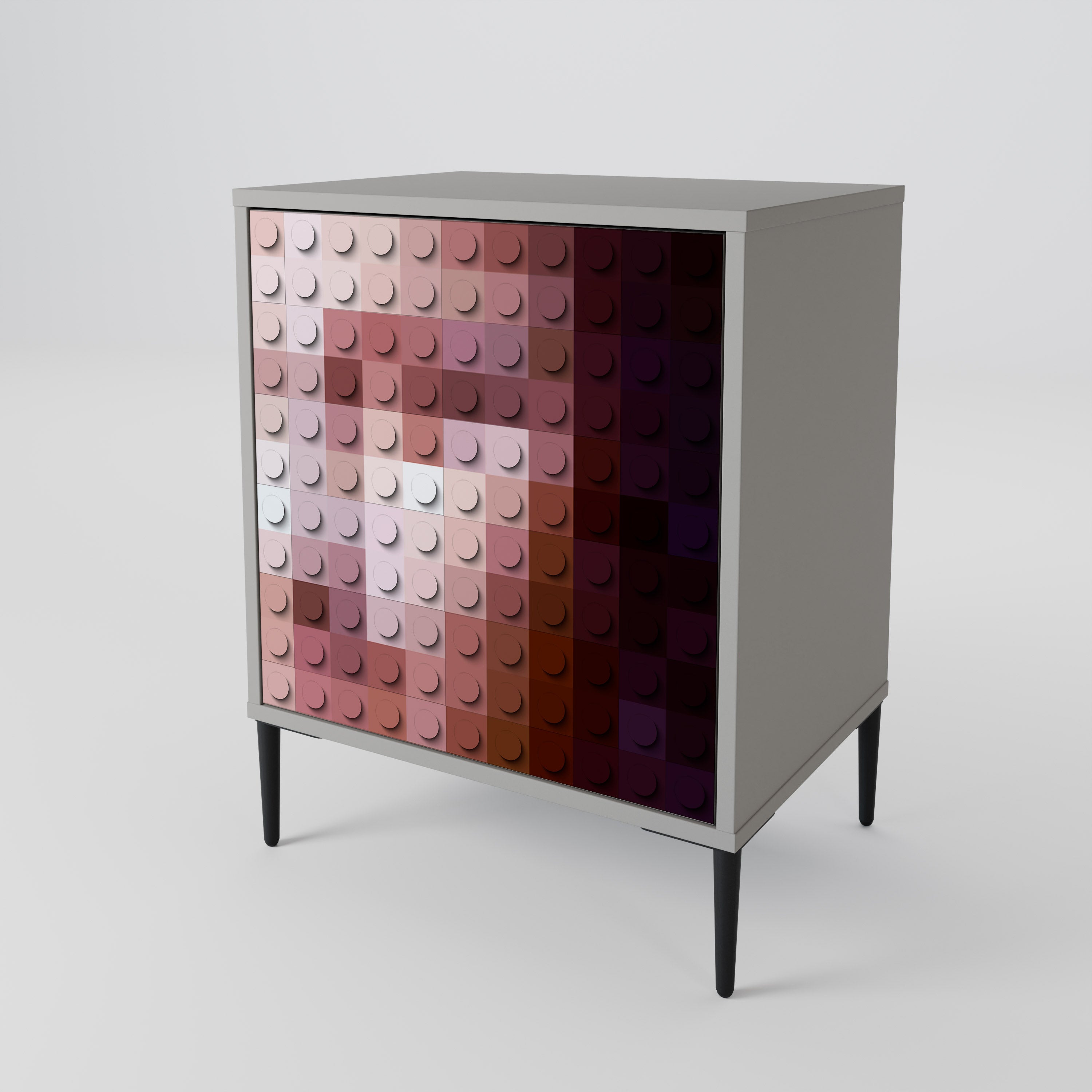 CONSTRUCTIVE ART Sideboard mit 1 Tür in Grau