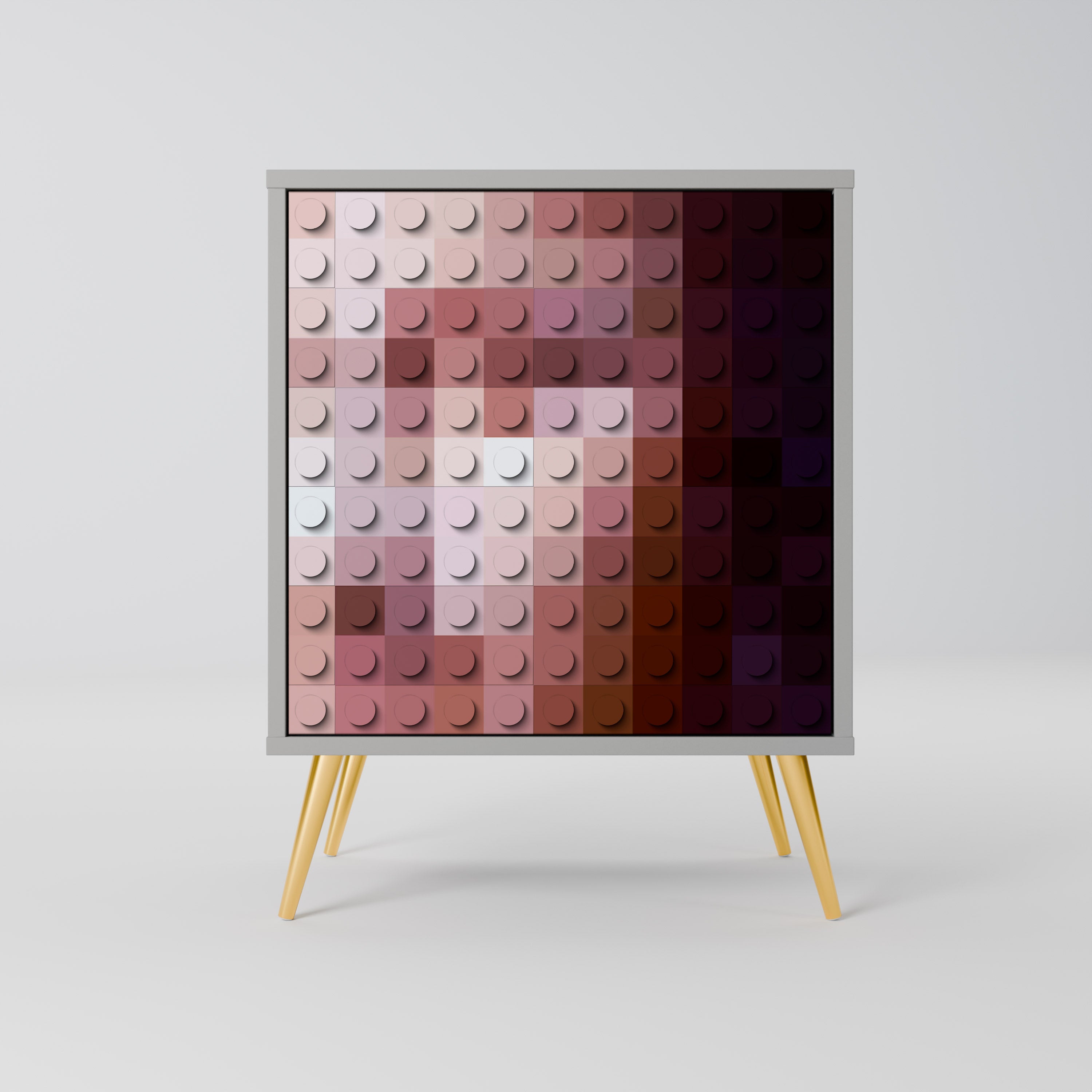 CONSTRUCTIVE ART Sideboard mit 1 Tür in Grau