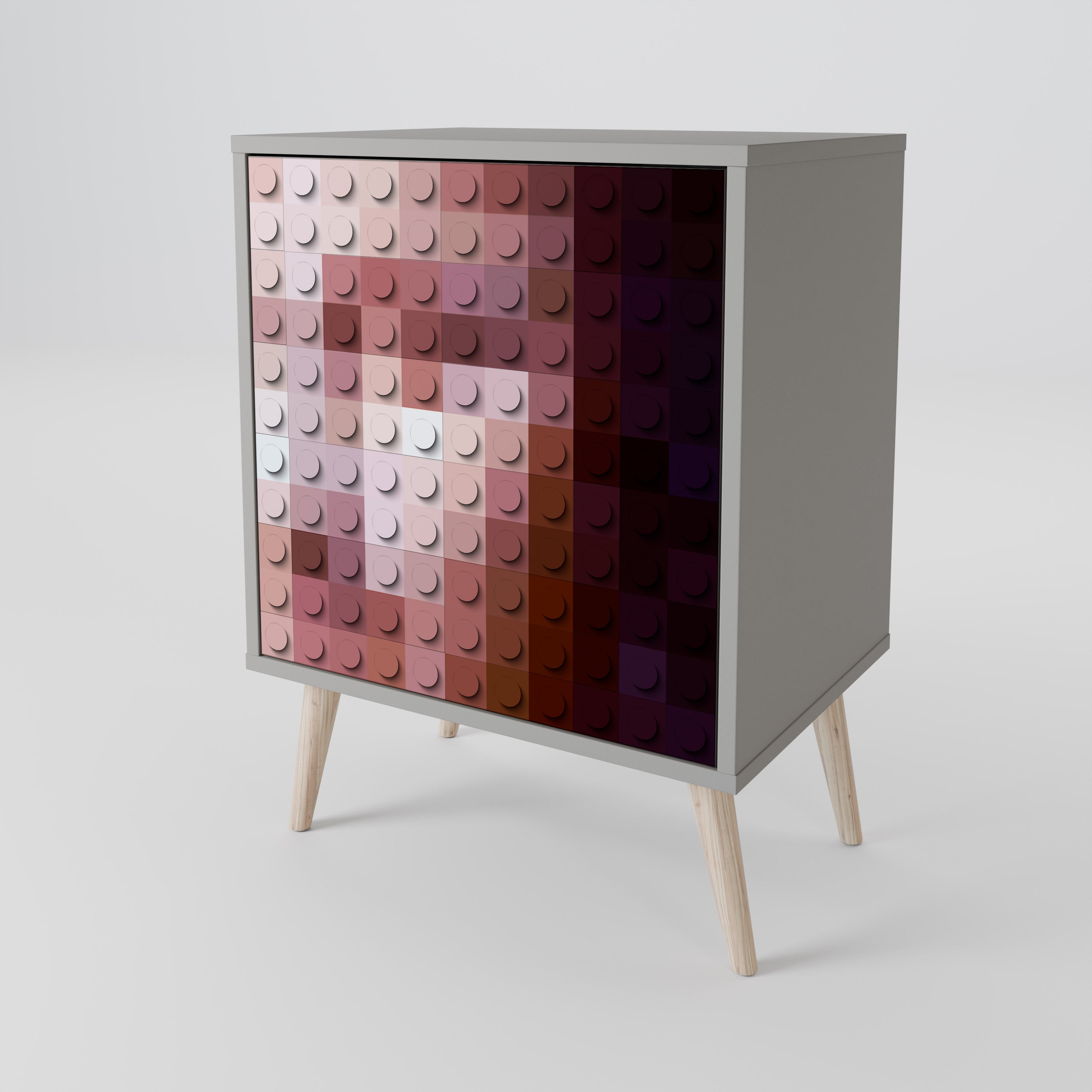 CONSTRUCTIVE ART Sideboard mit 1 Tür in Grau