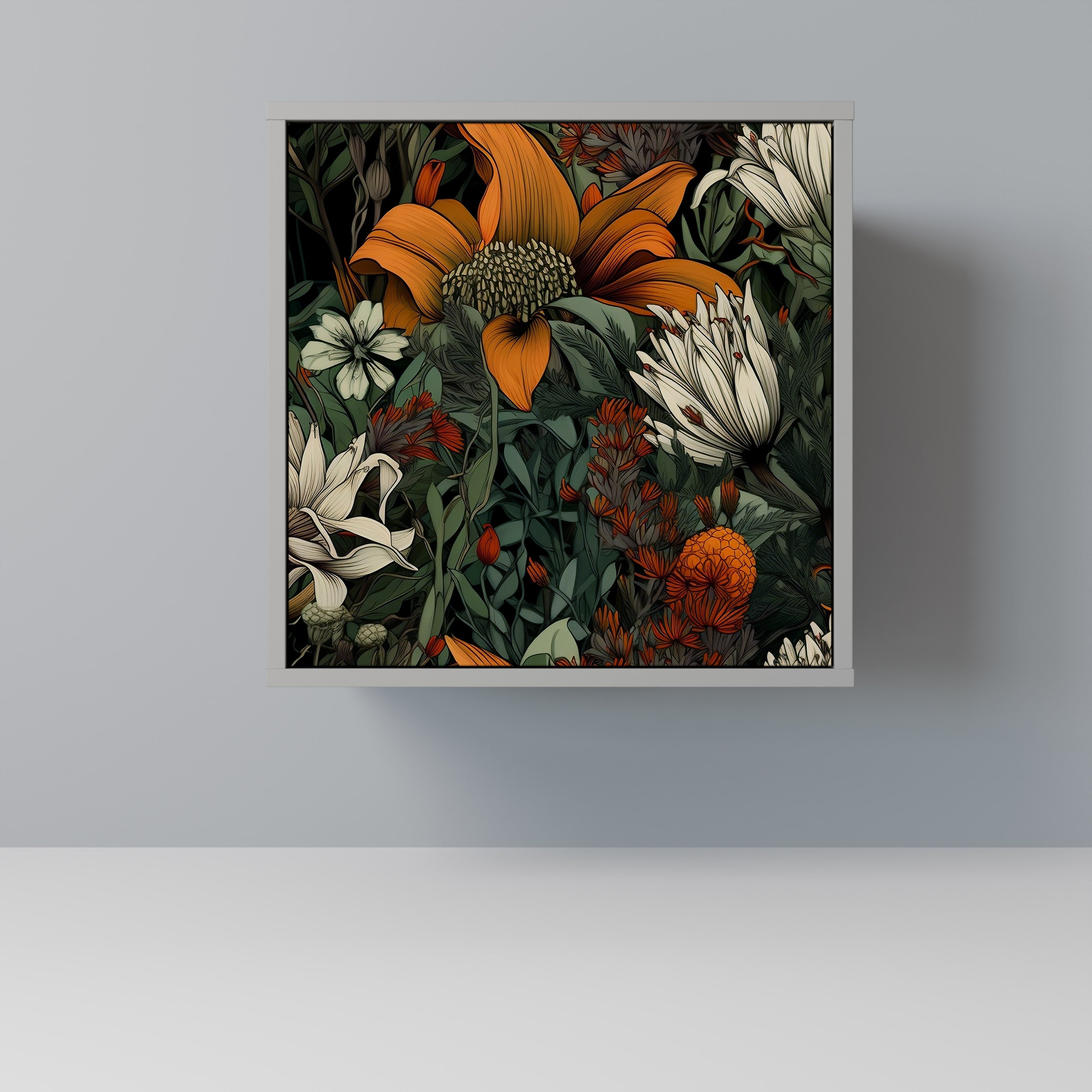 MIDNIGHT SPROUT Sideboard mit 1 Tür in Grau