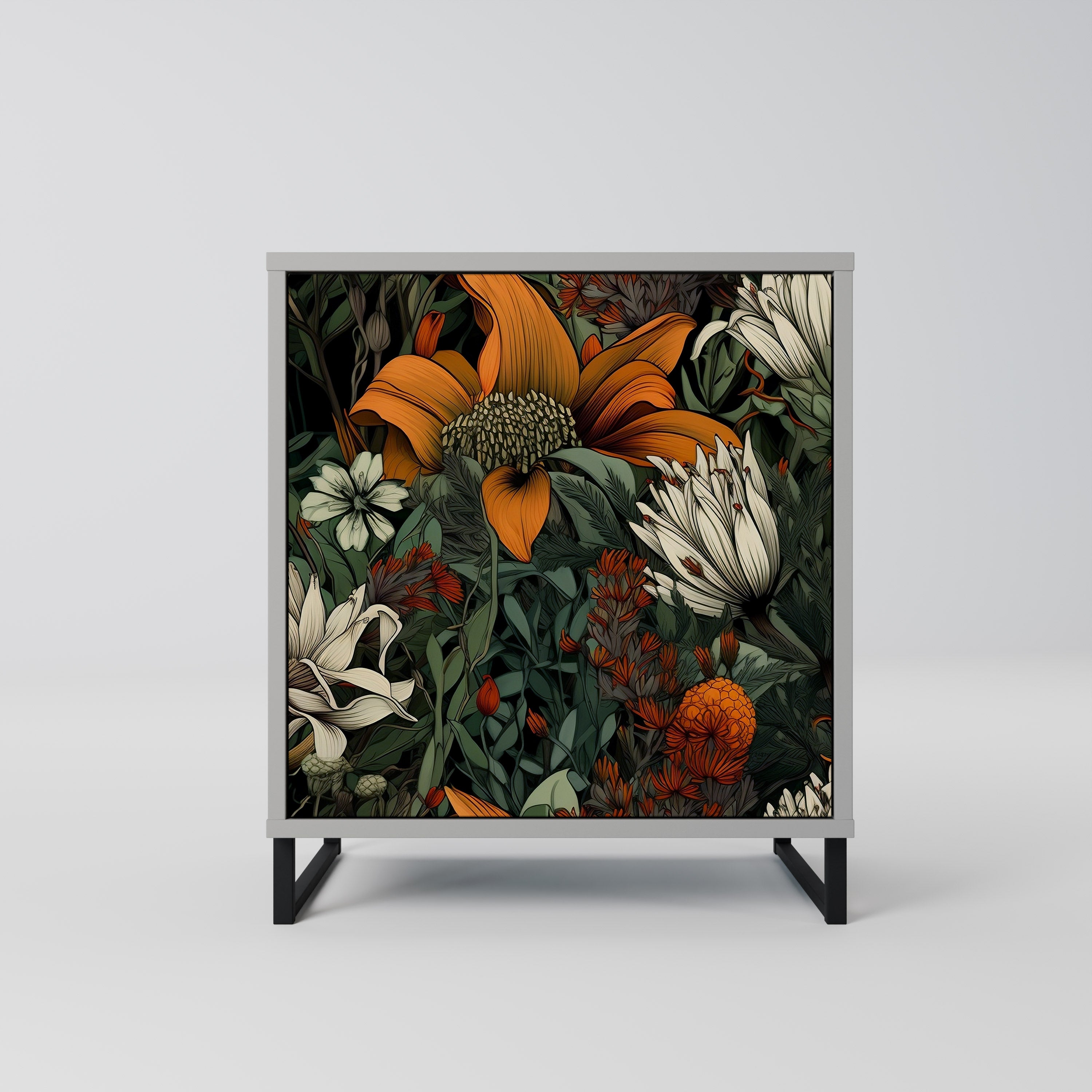 MIDNIGHT SPROUT Sideboard mit 1 Tür in Grau