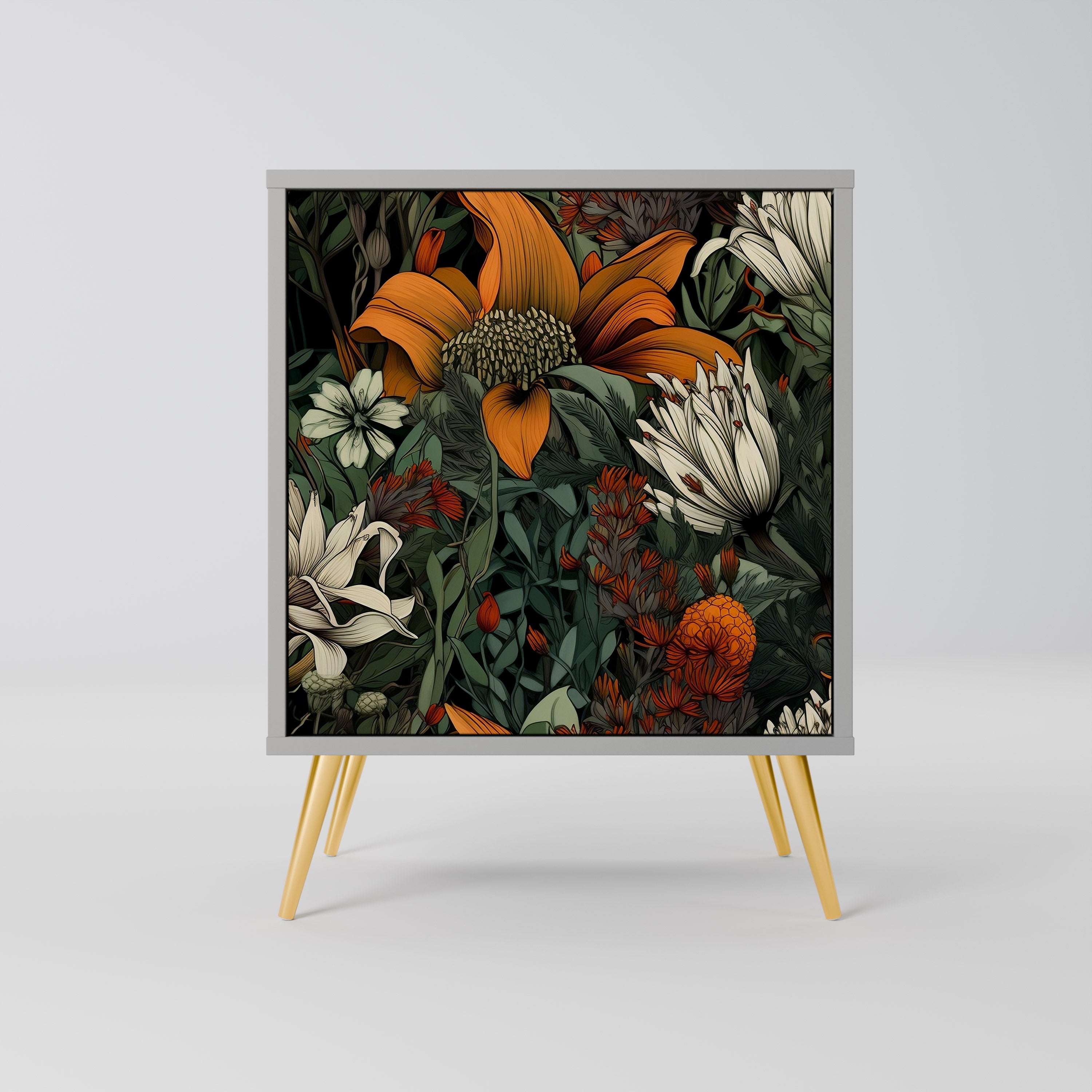 MIDNIGHT SPROUT Sideboard mit 1 Tür in Grau