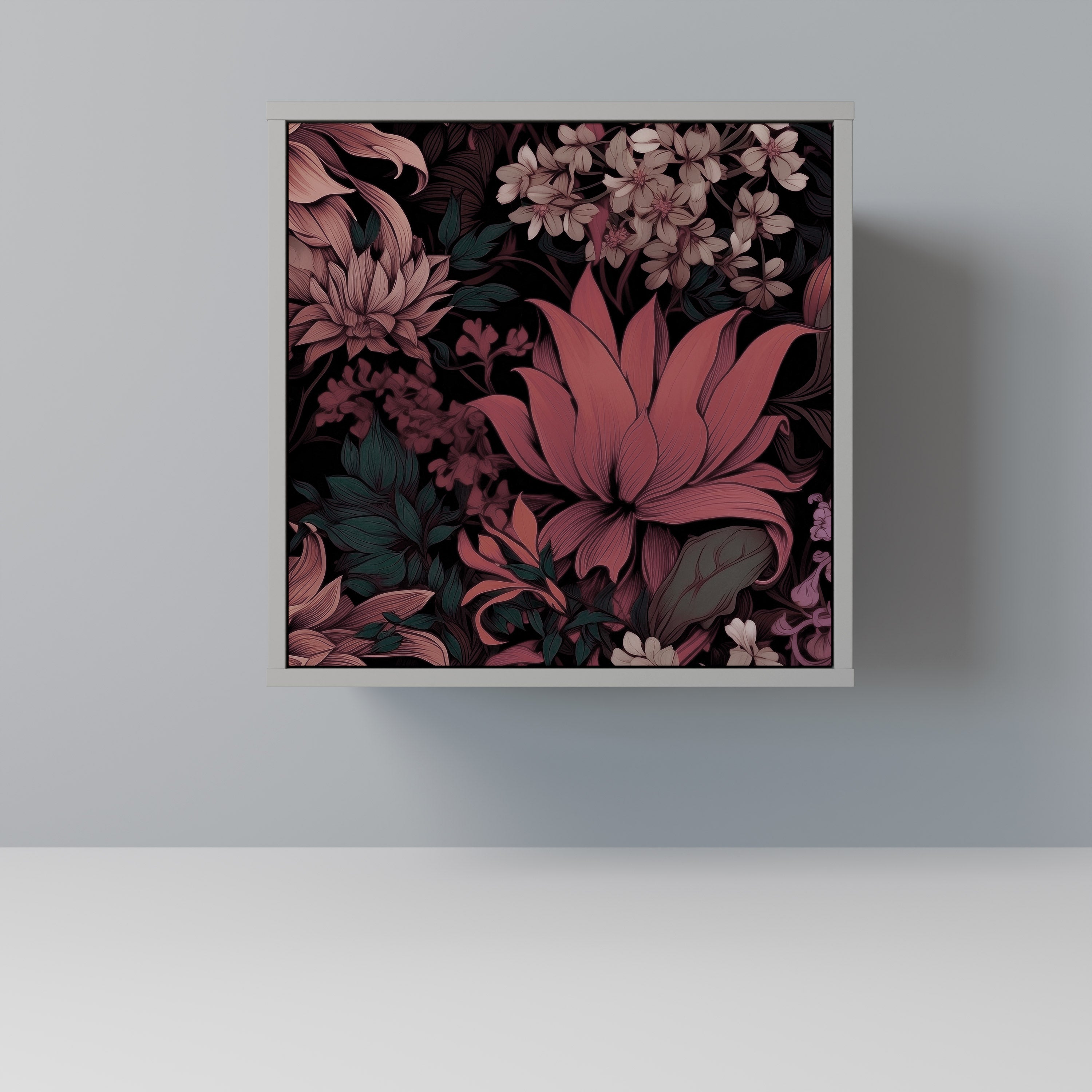 FLORAL WHISPER Sideboard mit 1 Tür in Grau