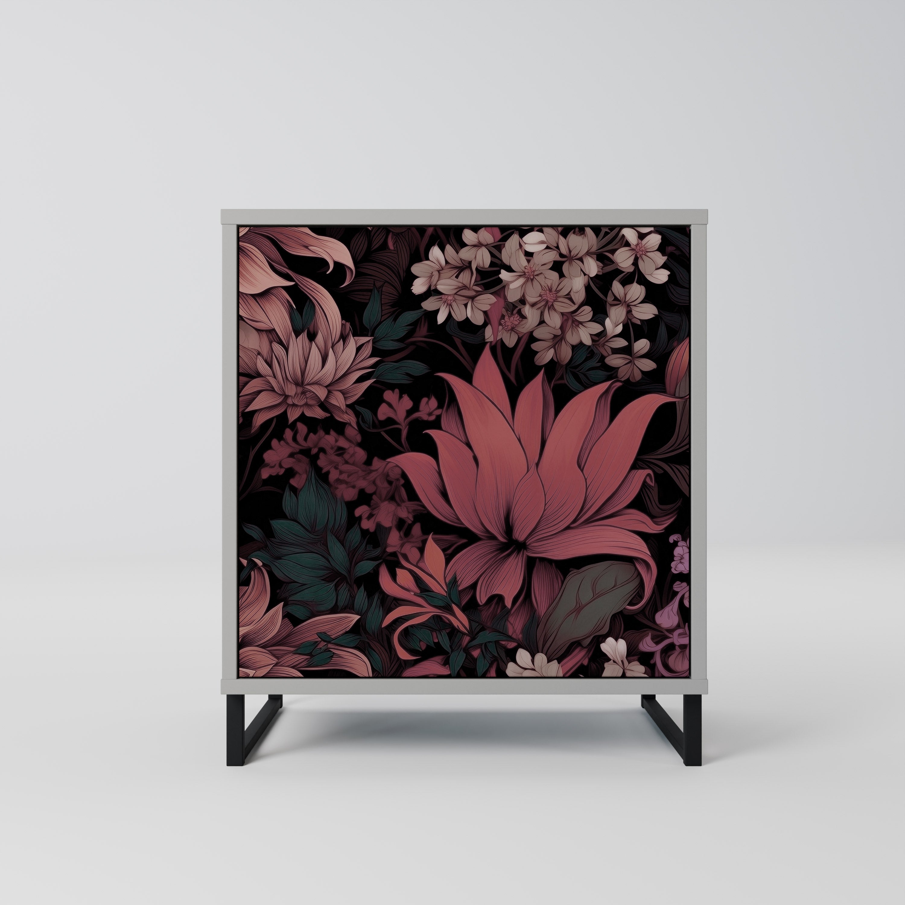 FLORAL WHISPER Sideboard mit 1 Tür in Grau