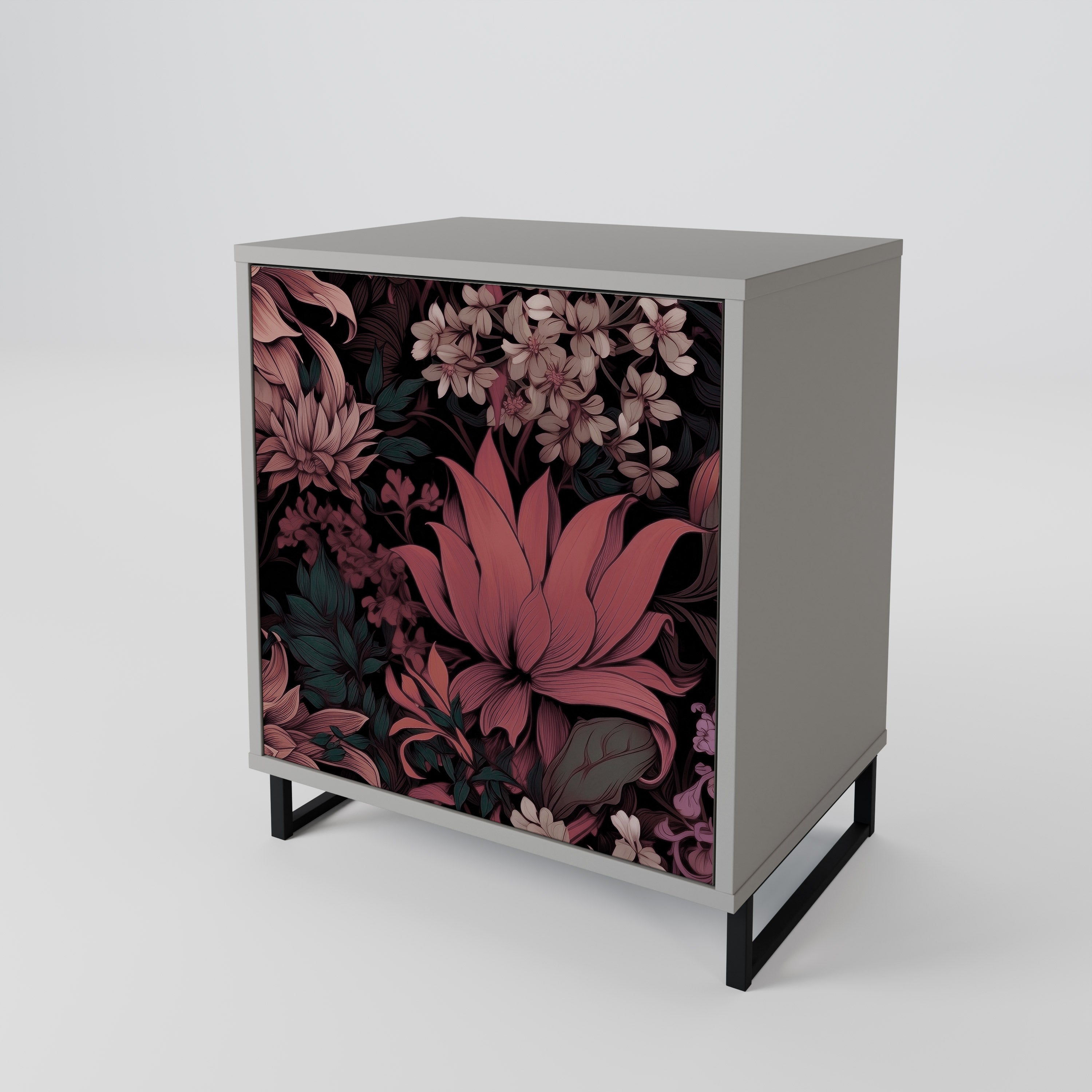 FLORAL WHISPER Sideboard mit 1 Tür in Grau