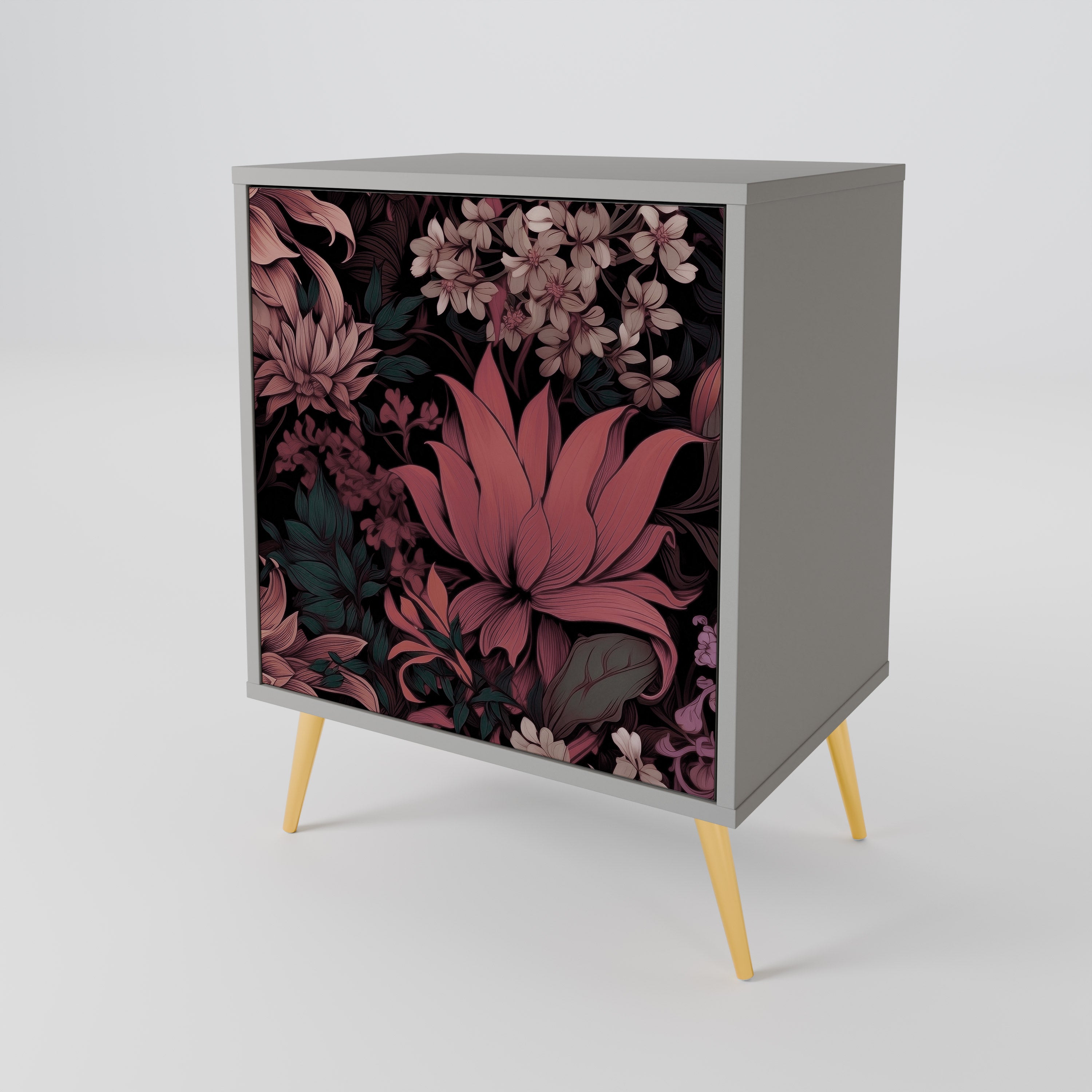 FLORAL WHISPER Sideboard mit 1 Tür in Grau