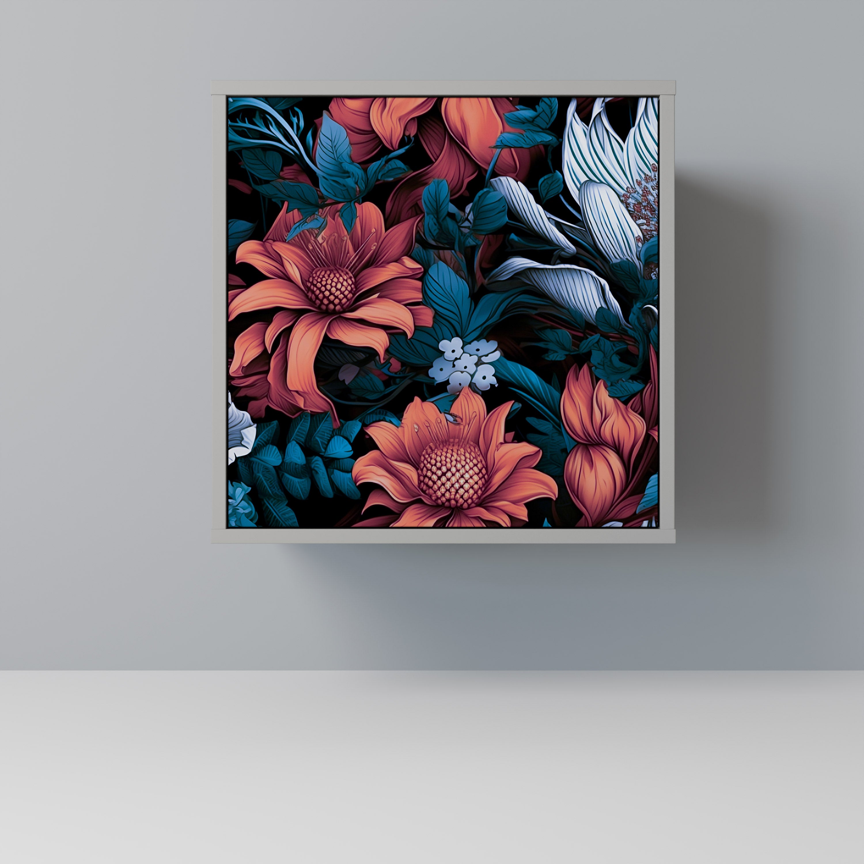 ETHEREAL BLOSSOMS Sideboard mit 1 Tür in Grau