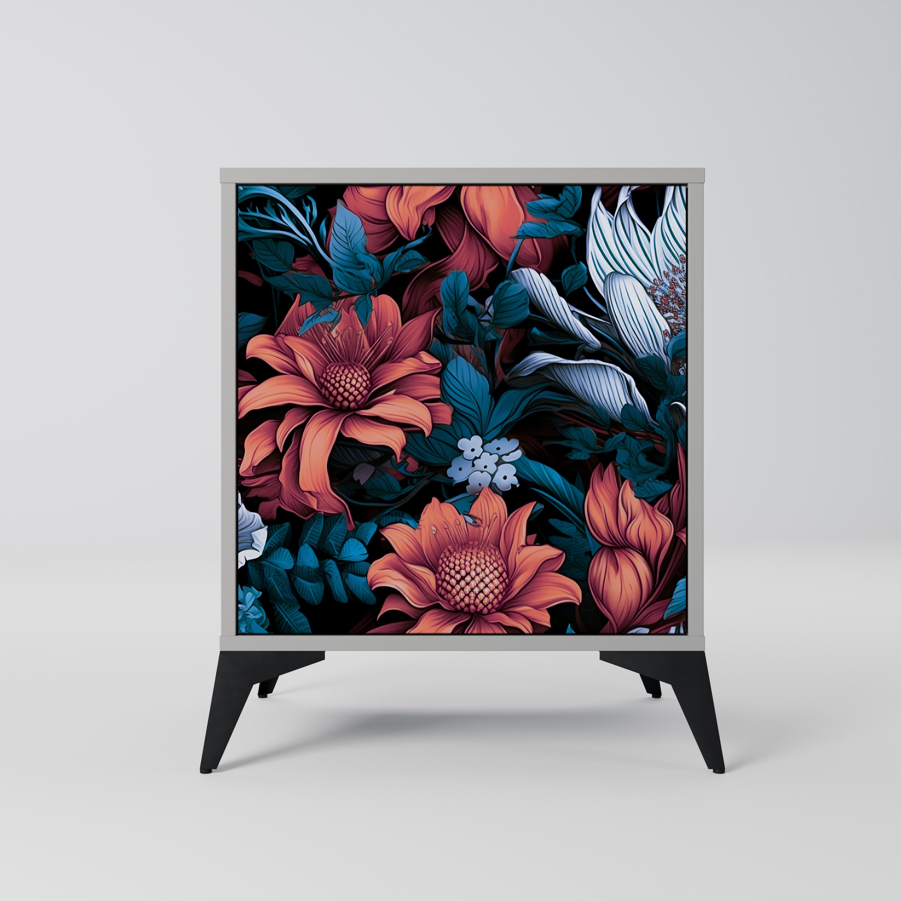 ETHEREAL BLOSSOMS Sideboard mit 1 Tür in Grau