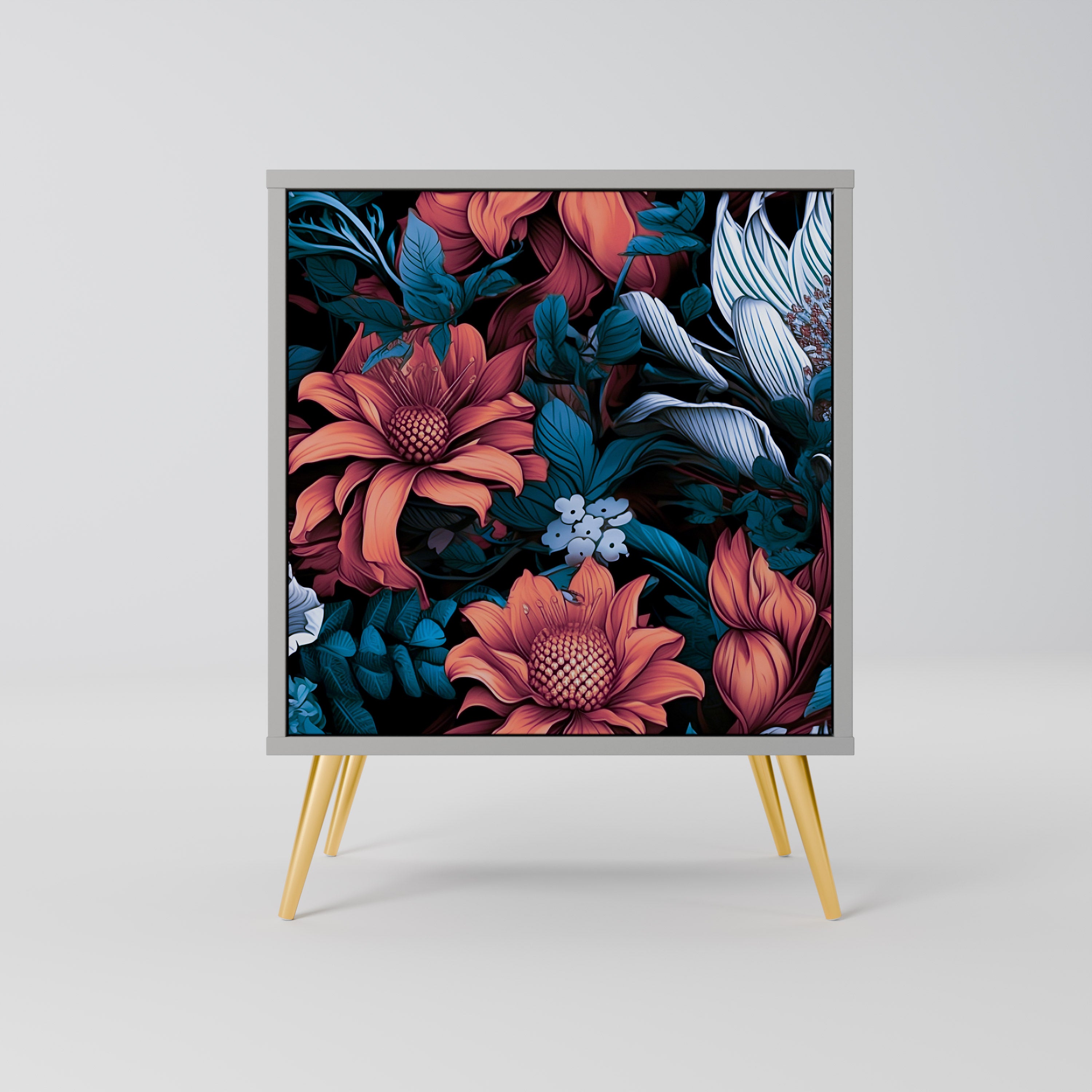 ETHEREAL BLOSSOMS Sideboard mit 1 Tür in Grau