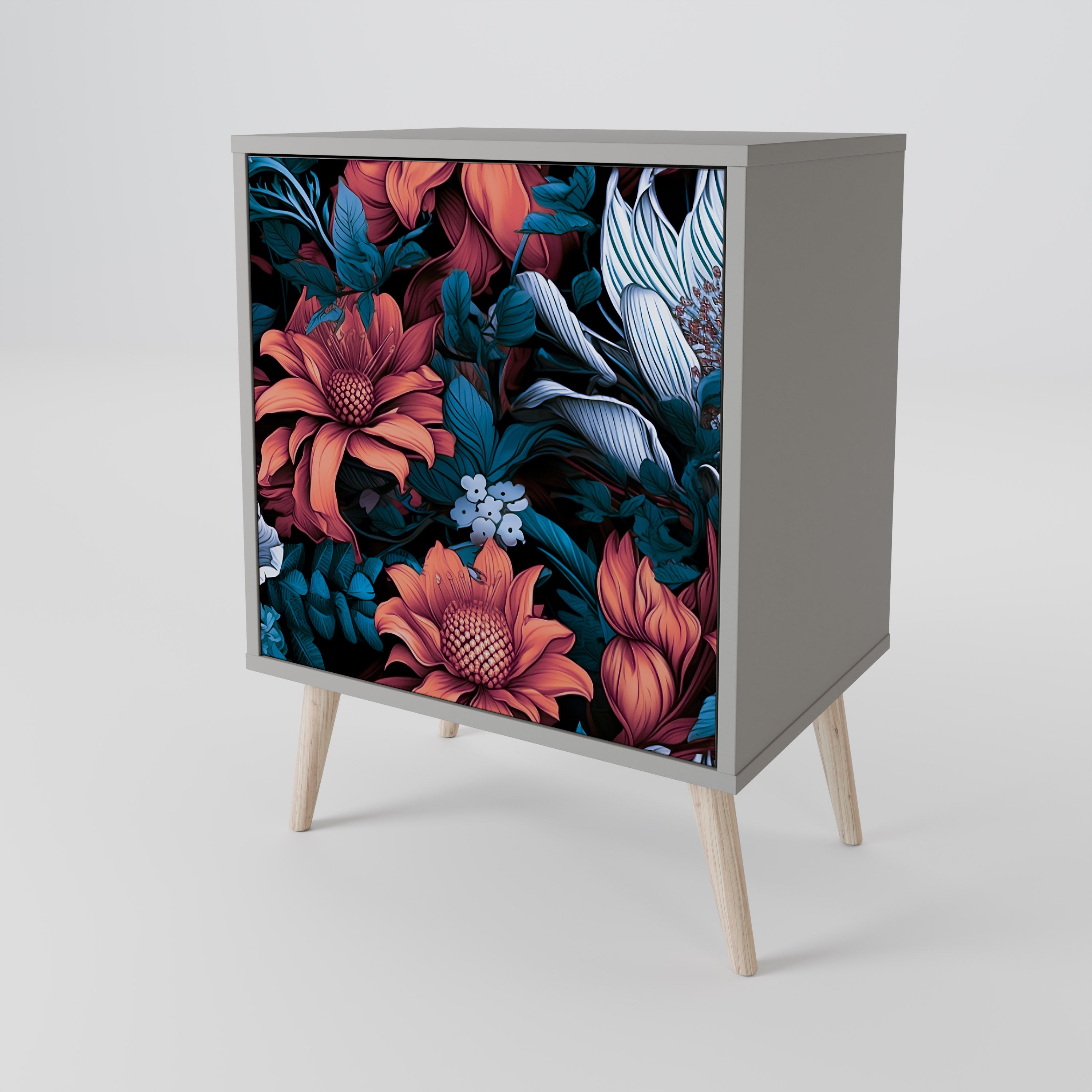 ETHEREAL BLOSSOMS Sideboard mit 1 Tür in Grau