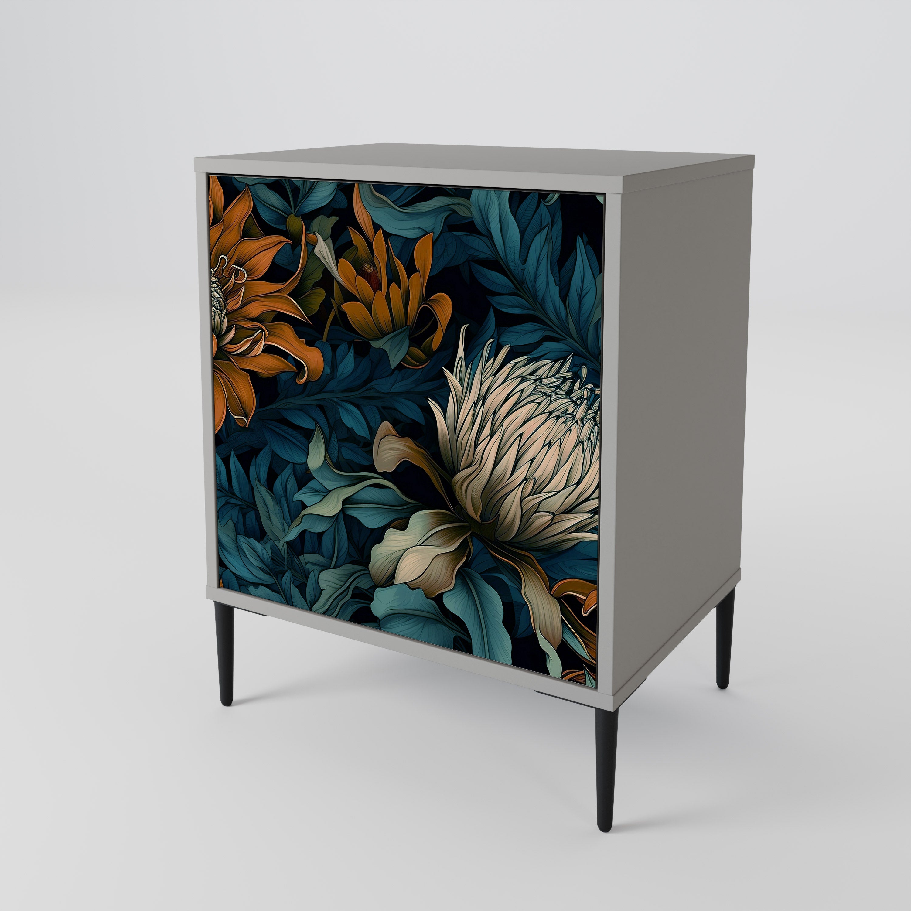 MORNING BLOOM Sideboard mit 1 Tür in Grau