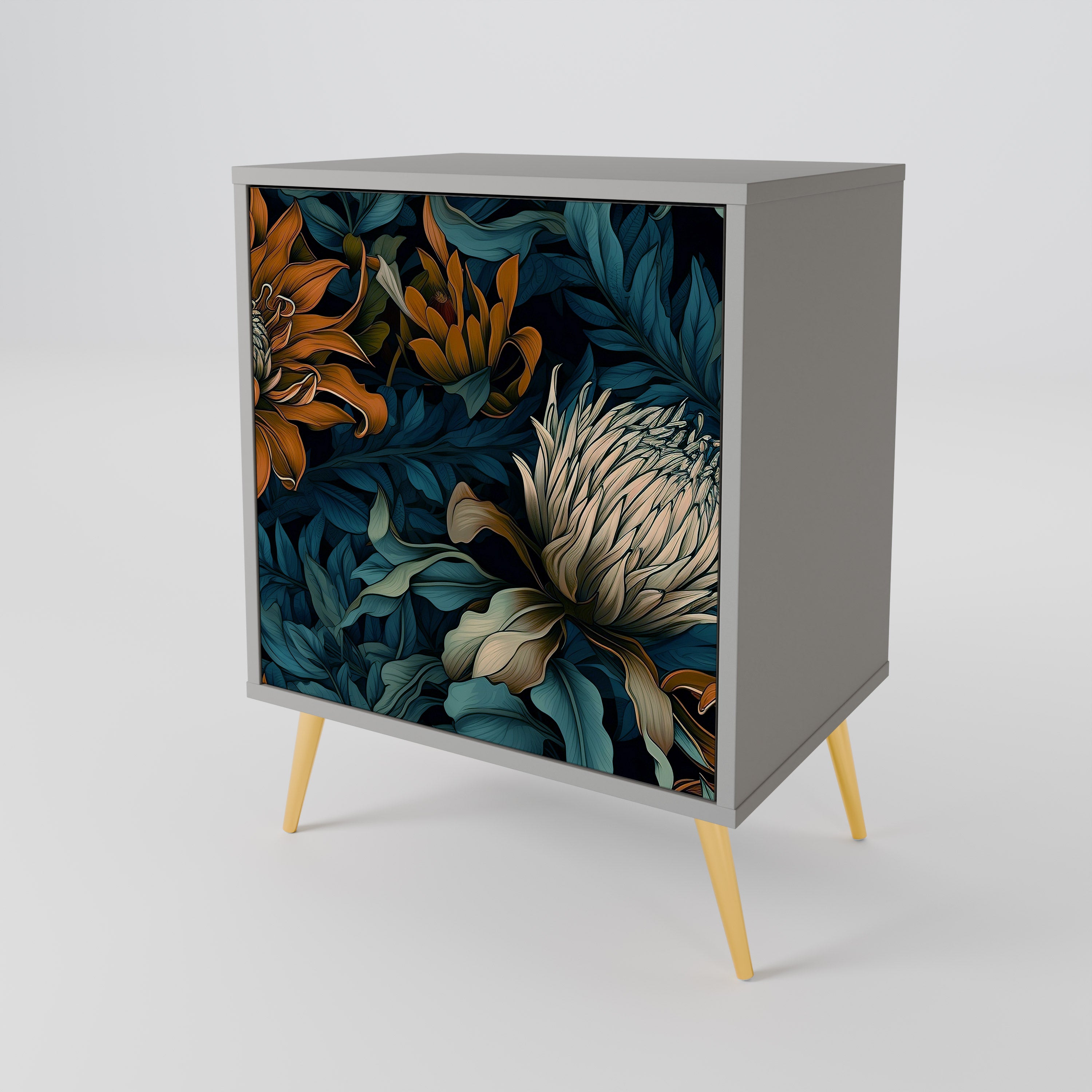 MORNING BLOOM Sideboard mit 1 Tür in Grau