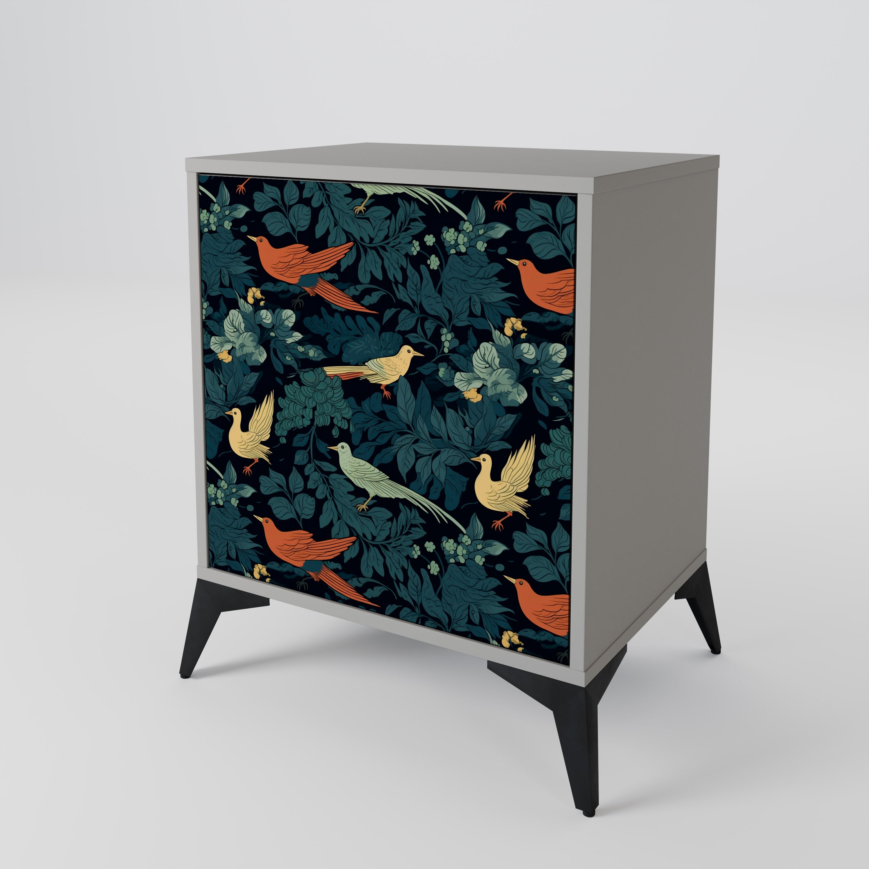 FOWL ORNAMENT Sideboard mit 1 Tür in Grau