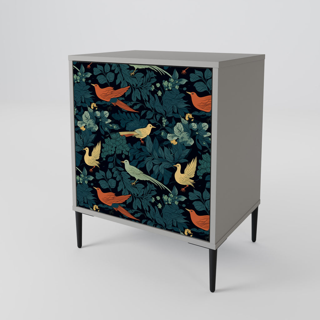 FOWL ORNAMENT Sideboard mit 1 Tür in Grau