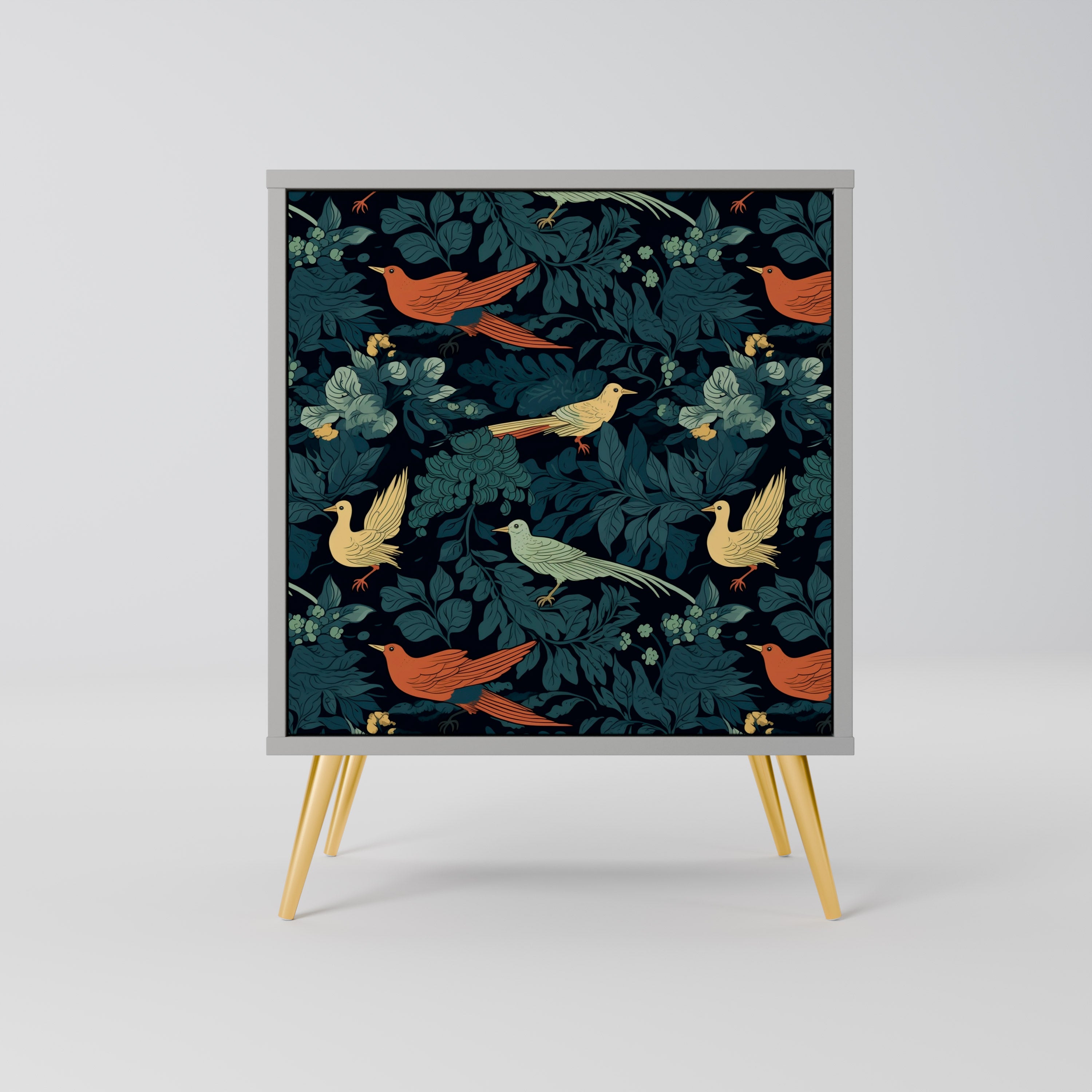 FOWL ORNAMENT Sideboard mit 1 Tür in Grau