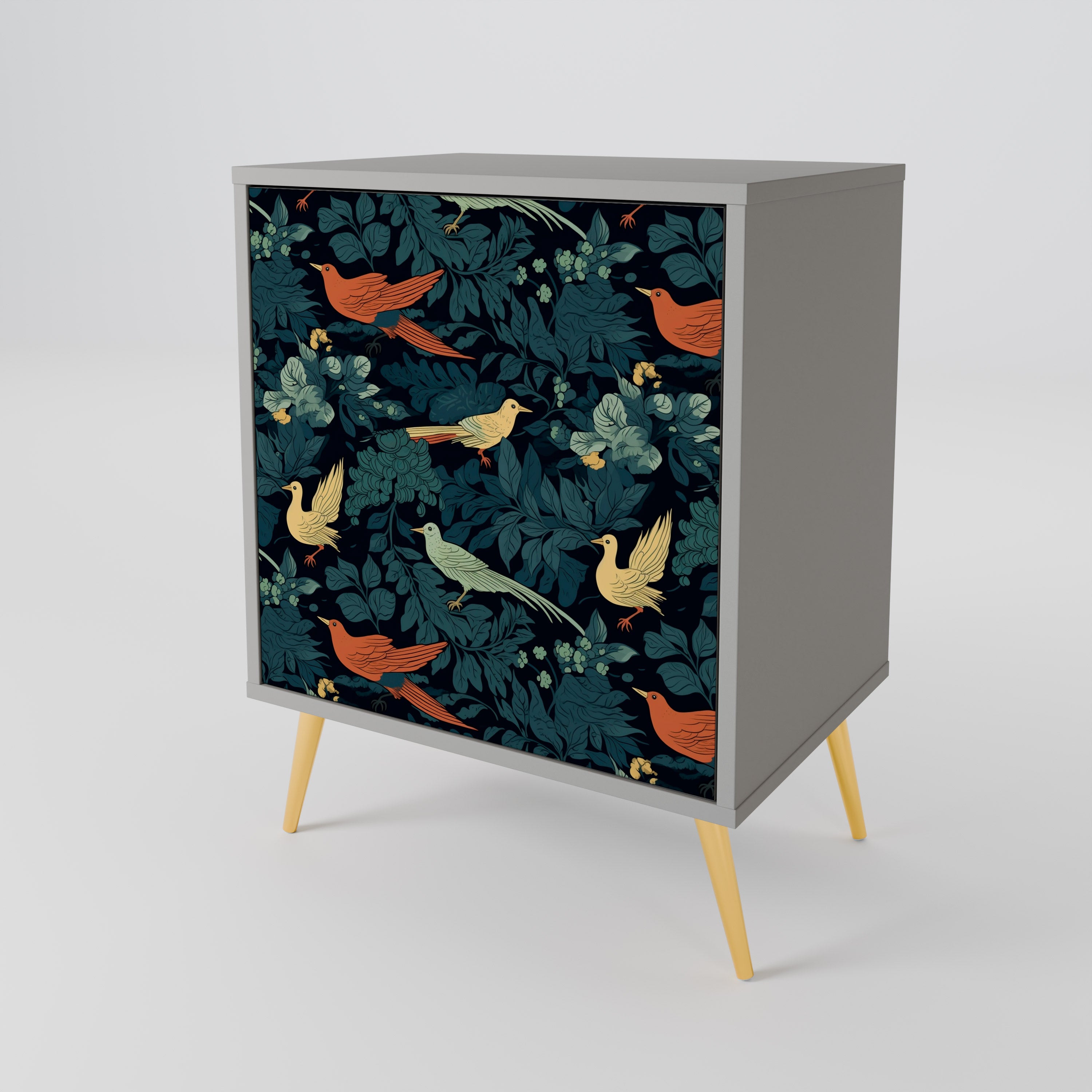 FOWL ORNAMENT Sideboard mit 1 Tür in Grau